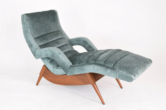 Mid-Century Velvet Lounge Chair, USA, 1950's - Spirit Gallery 