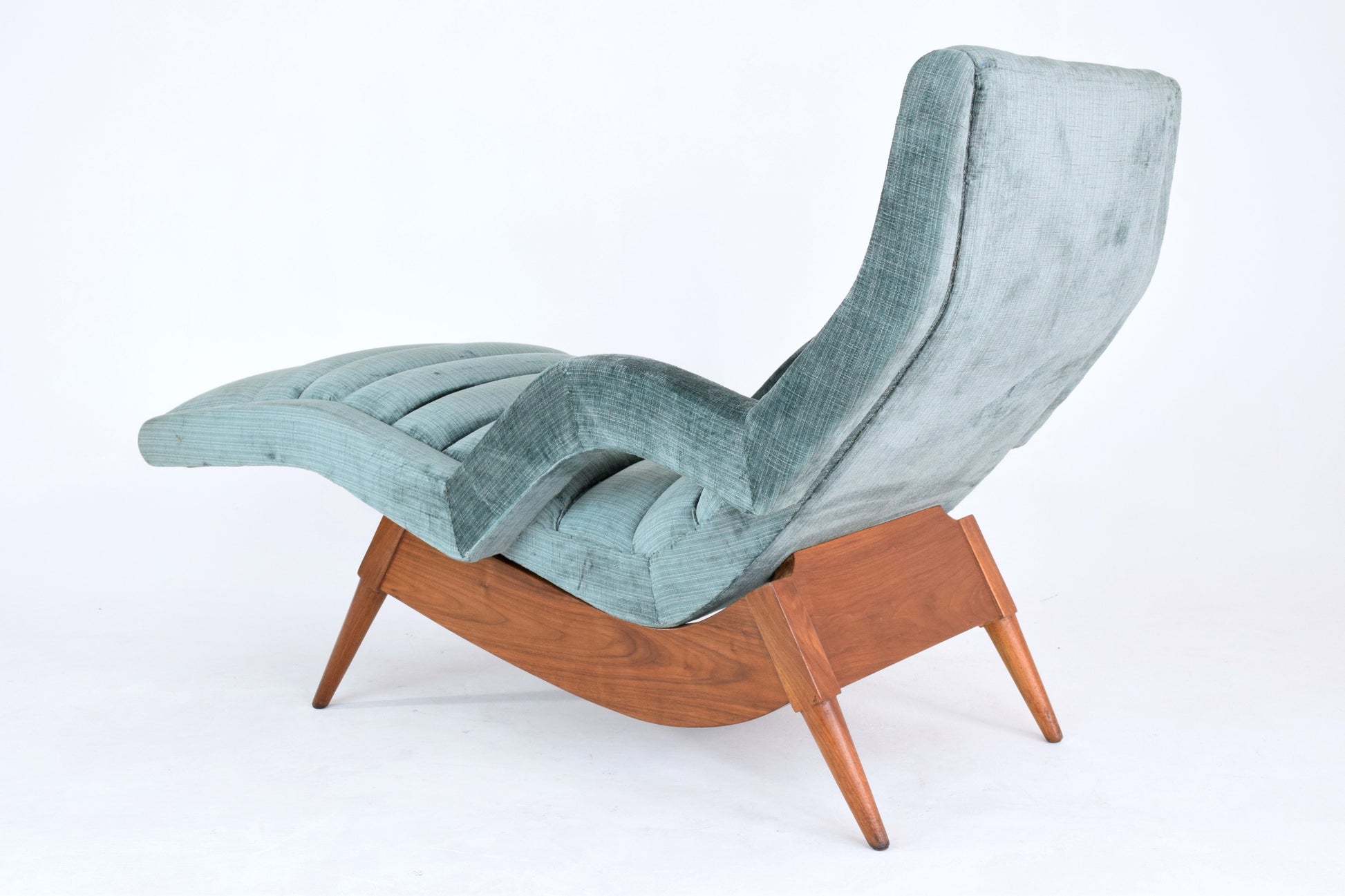 Mid-Century Velvet Lounge Chair, USA, 1950's - Spirit Gallery 