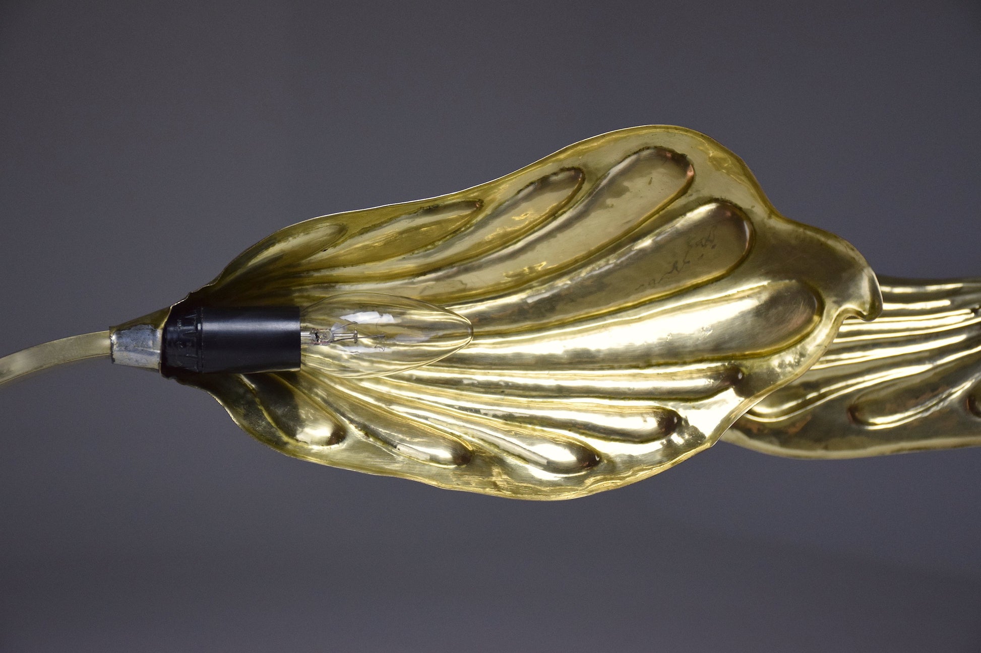 Pair of 20th Century Italian Rhubarb Leaf Table Lamps by Tommaso Barbi, 1970's - Spirit Gallery 