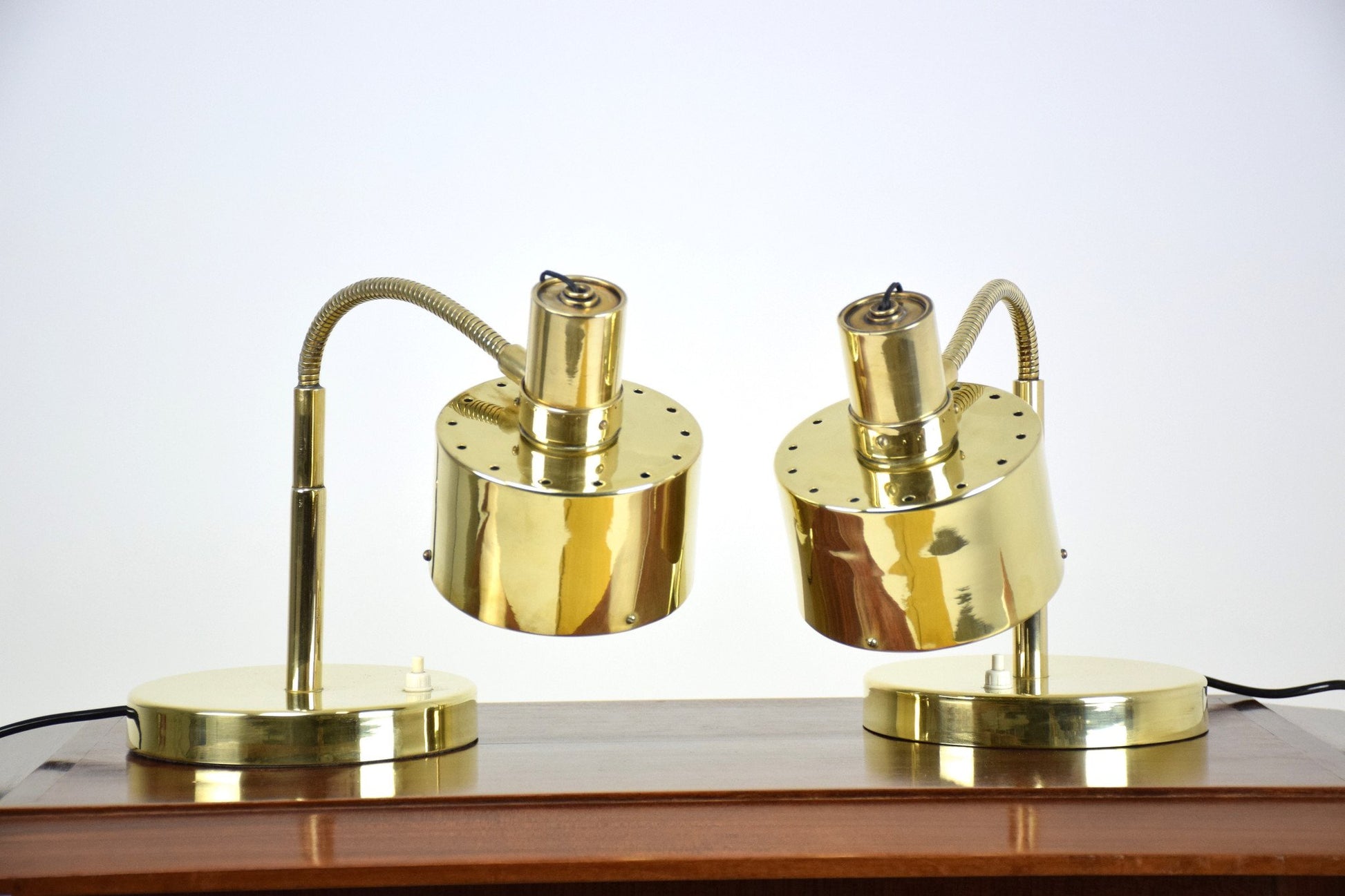 Pair of 20th Century Vintage Brass Desk Lamps, 1960's - Spirit Gallery 