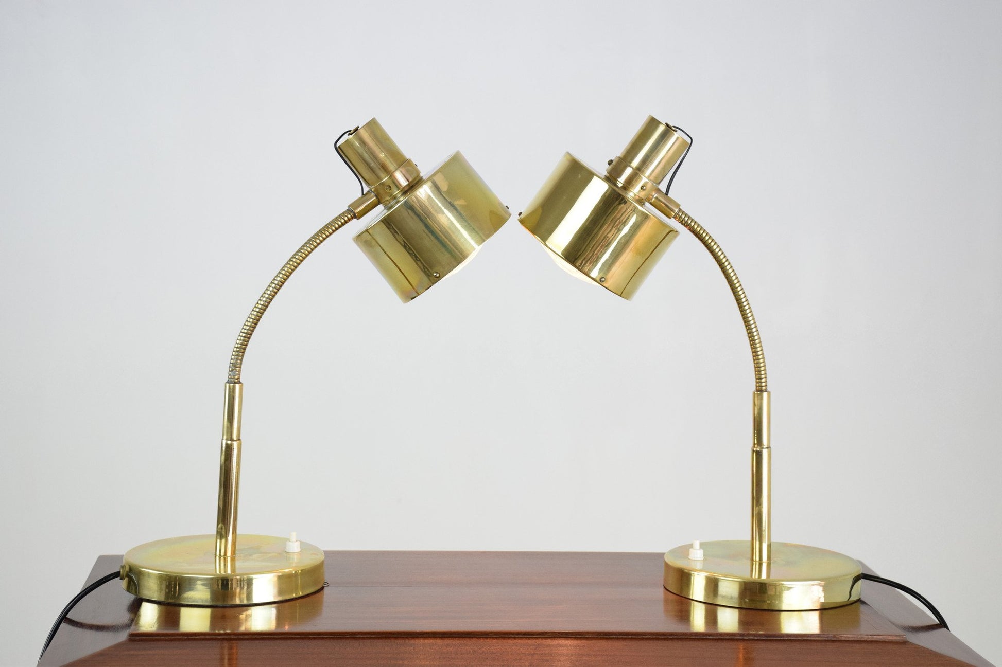 Pair of 20th Century Vintage Brass Desk Lamps, 1960's - Spirit Gallery 