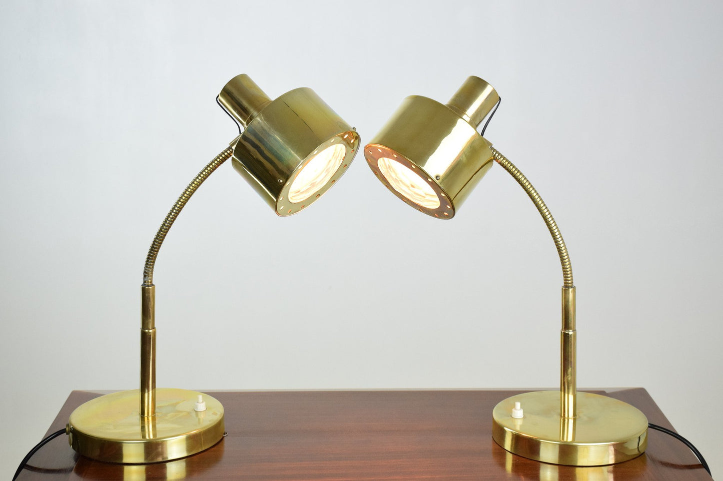 Pair of 20th Century Vintage Brass Desk Lamps, 1960's - Spirit Gallery 