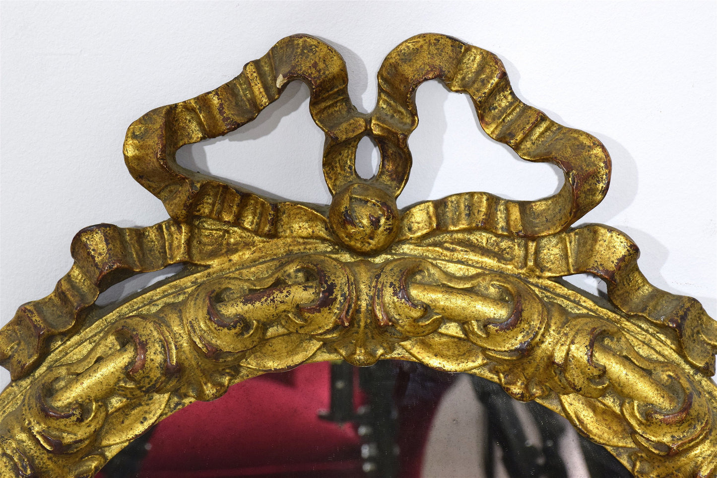 Pair of Antique Italian Giltwood Vanity Mirrors - Spirit Gallery 