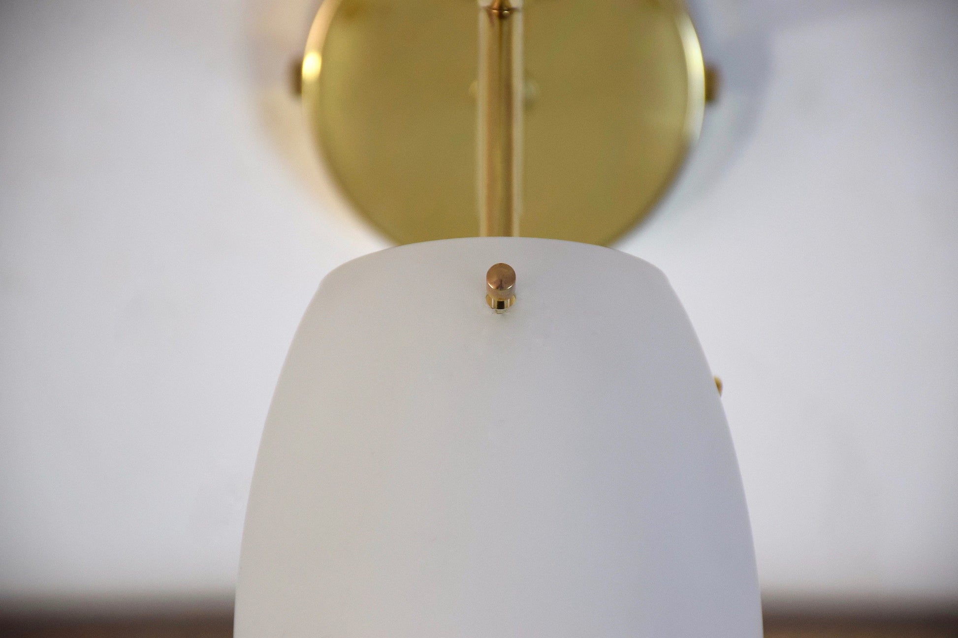 Pair of French Midcentury Brass Wall Lights Attributed to Arlus, 1950s - Spirit Gallery 