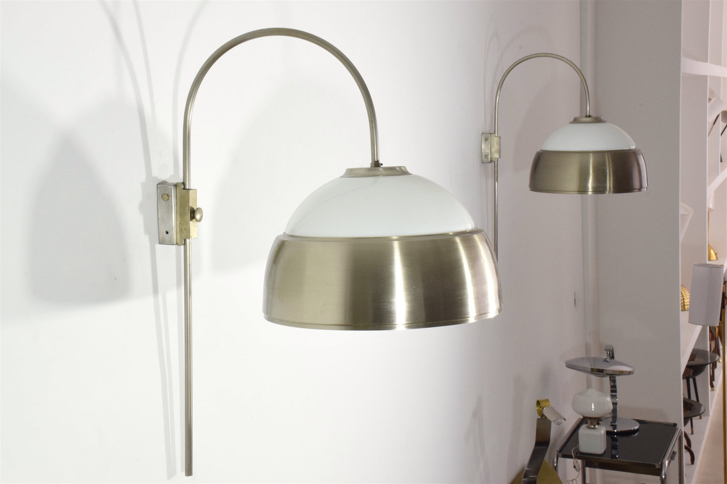 Pair of Italian Adjustable Wall Lamps, 1960's - Spirit Gallery 