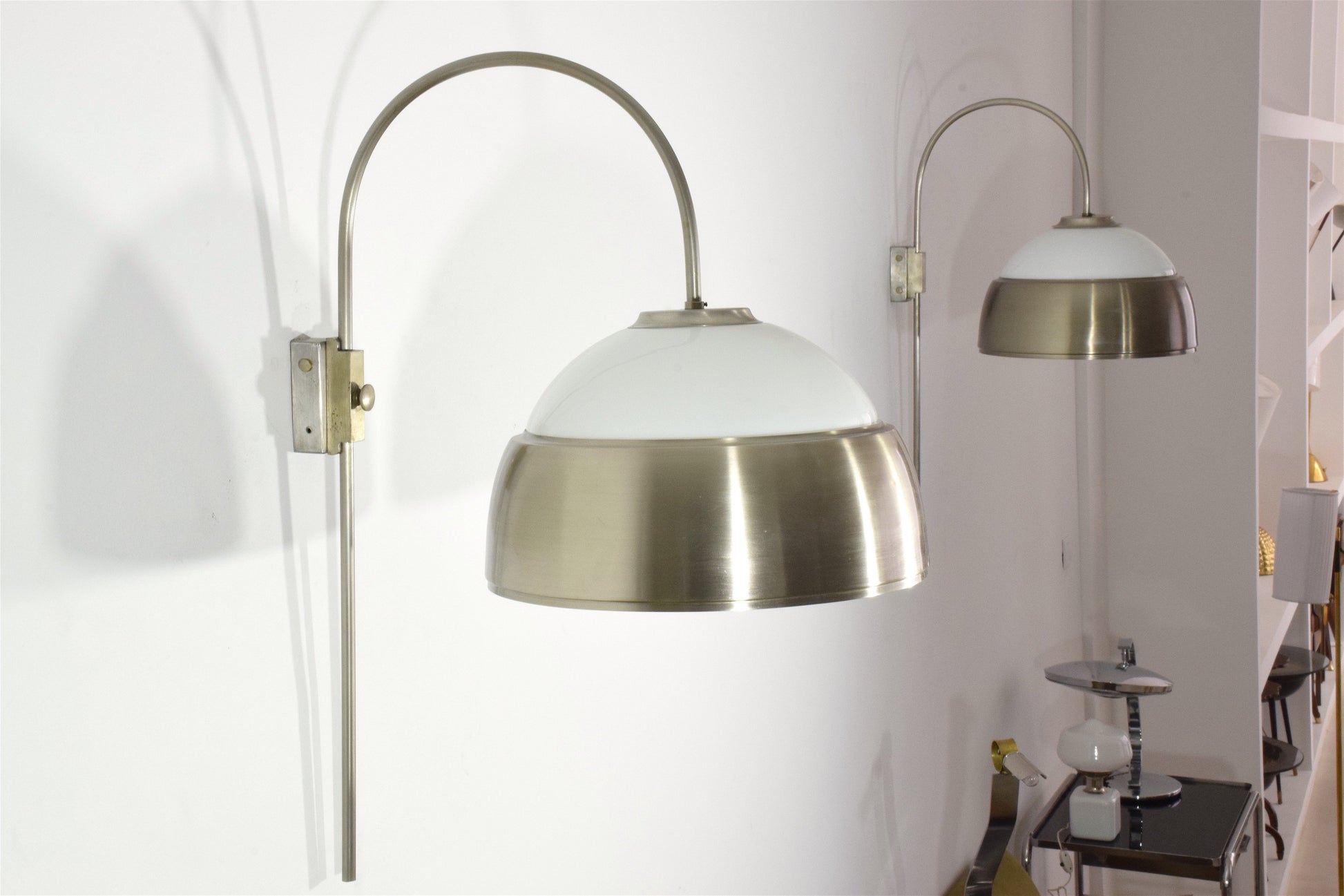 Pair of Italian Adjustable Wall Lamps, 1960's - Spirit Gallery 