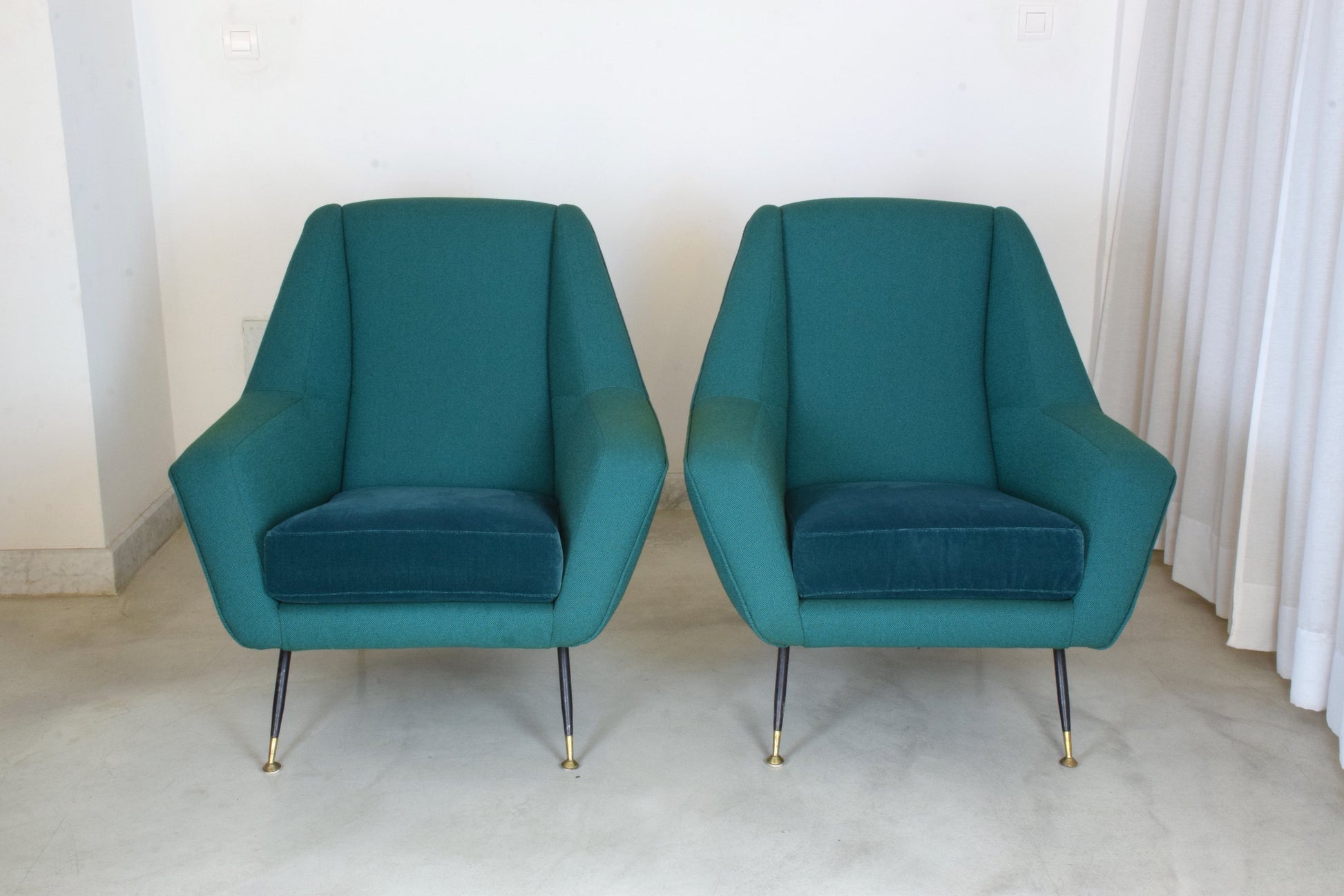 Pair of Italian Mid-Century Armchairs Attributed to Gigi Radice, 1950's - Spirit Gallery 