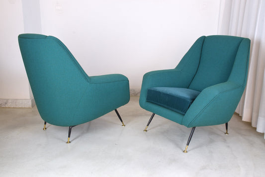 Pair of Italian Mid-Century Armchairs Attributed to Gigi Radice, 1950's - Spirit Gallery 