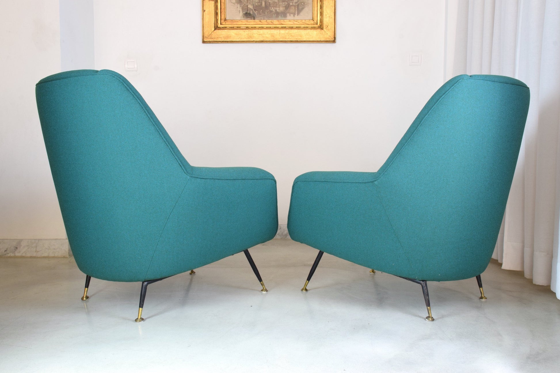 Pair of Italian Mid-Century Armchairs Attributed to Gigi Radice, 1950's - Spirit Gallery 