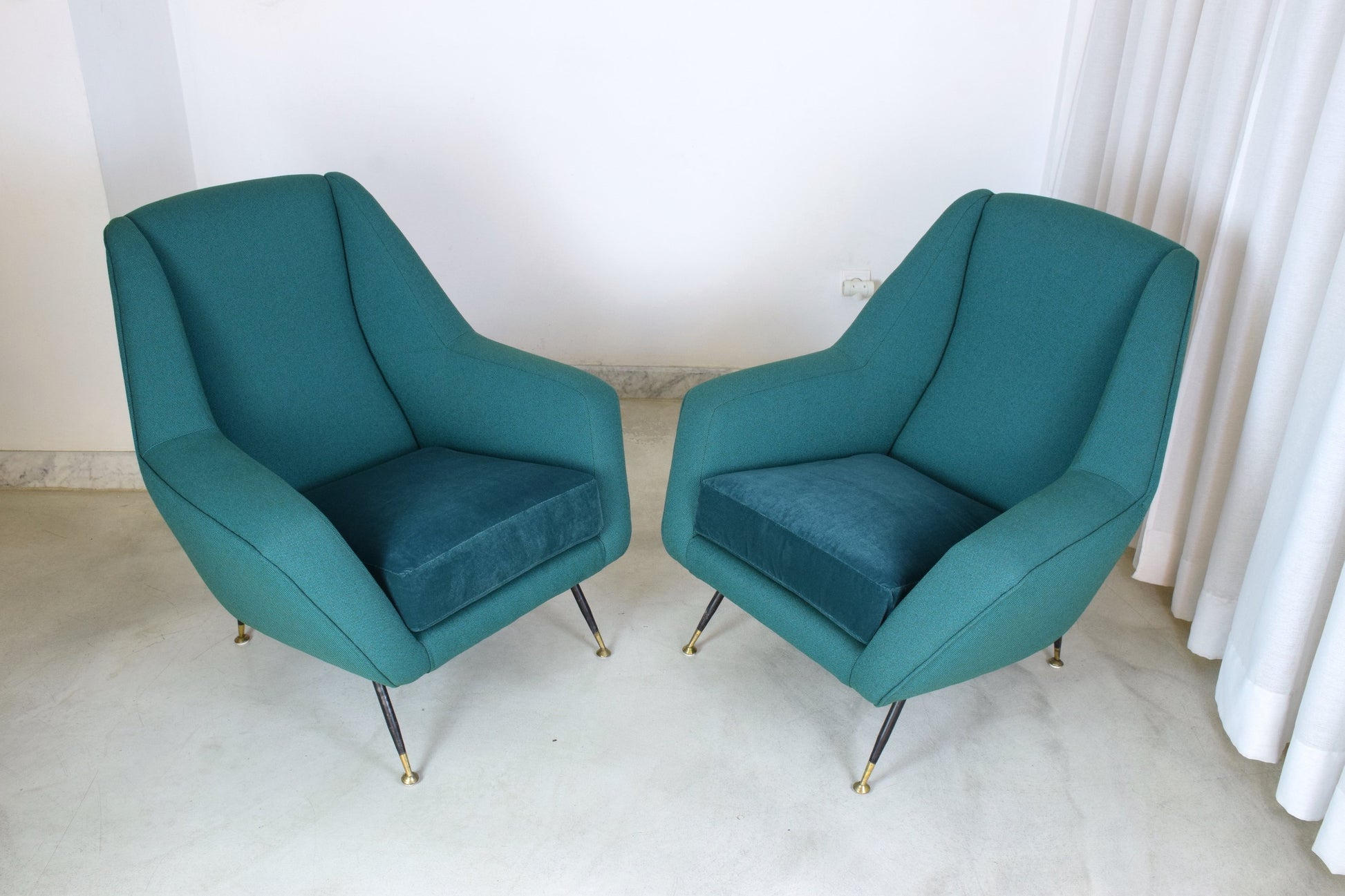 Pair of Italian Mid-Century Armchairs Attributed to Gigi Radice, 1950's - Spirit Gallery 