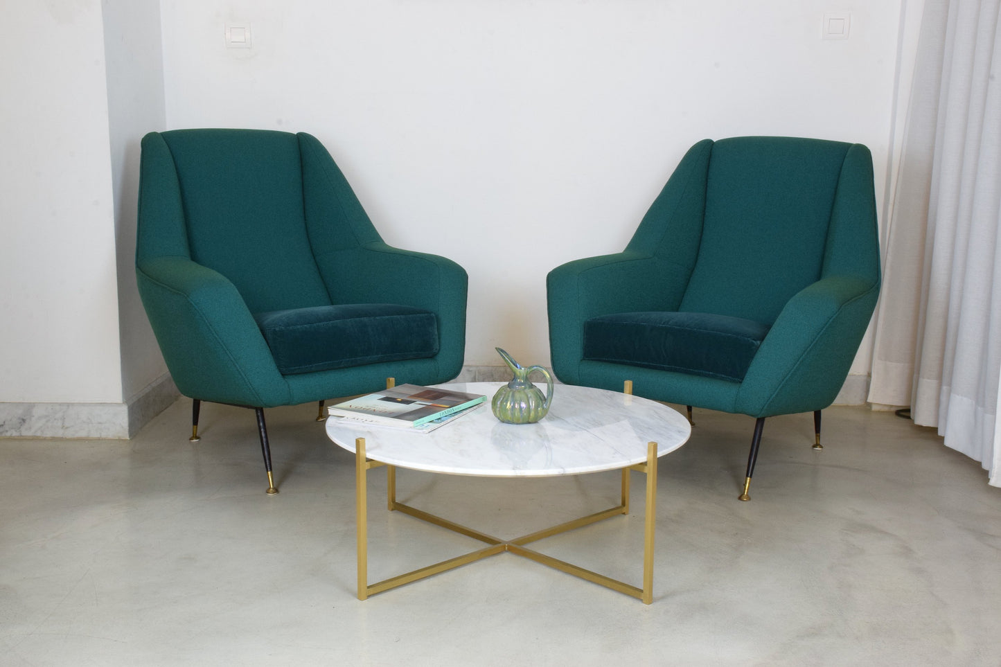 Pair of Italian Mid-Century Armchairs Attributed to Gigi Radice, 1950's - Spirit Gallery 