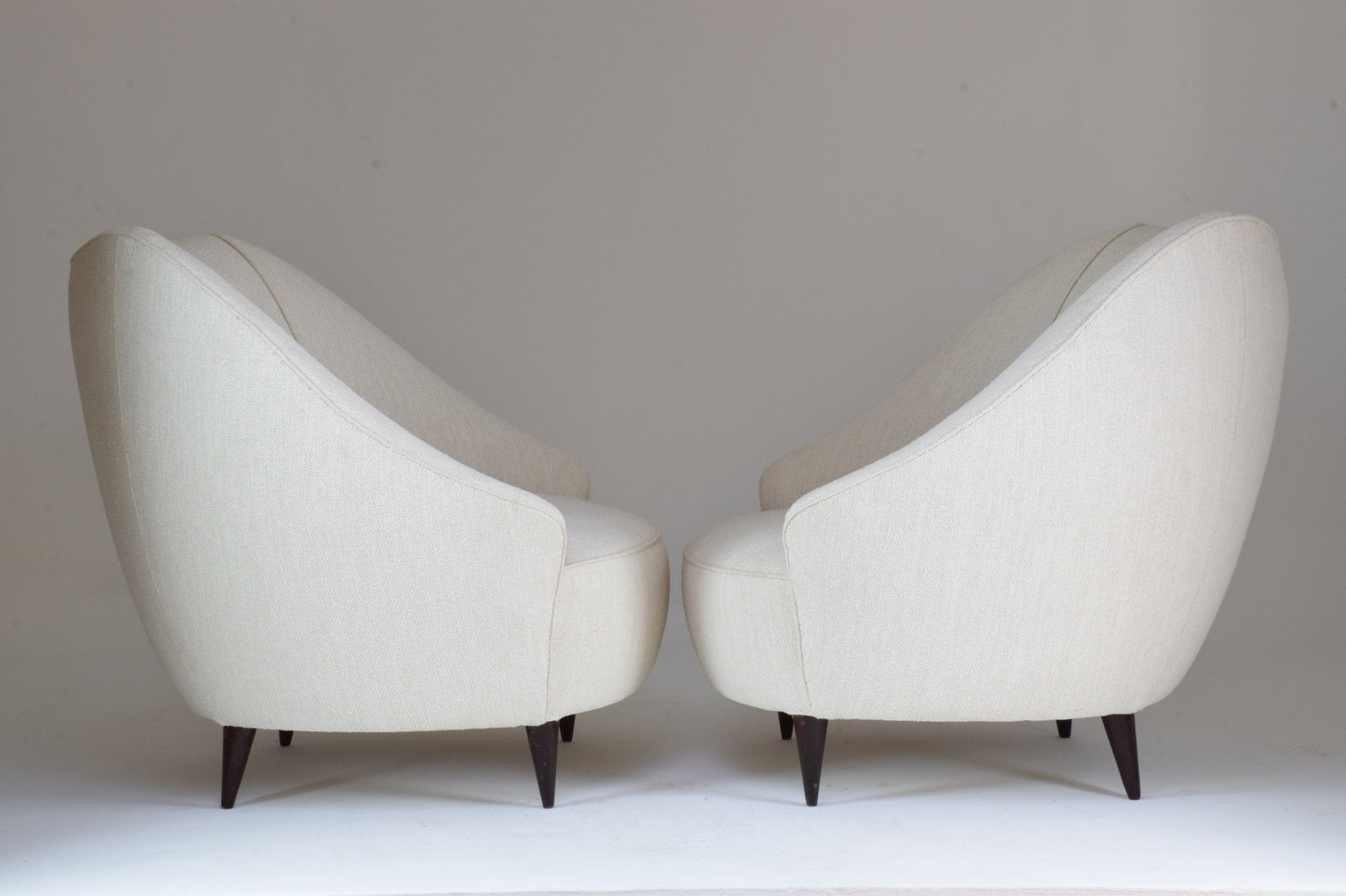 Pair of Italian Mid-Century Armchairs Attributed to Gio Ponti, 1950's - Spirit Gallery 