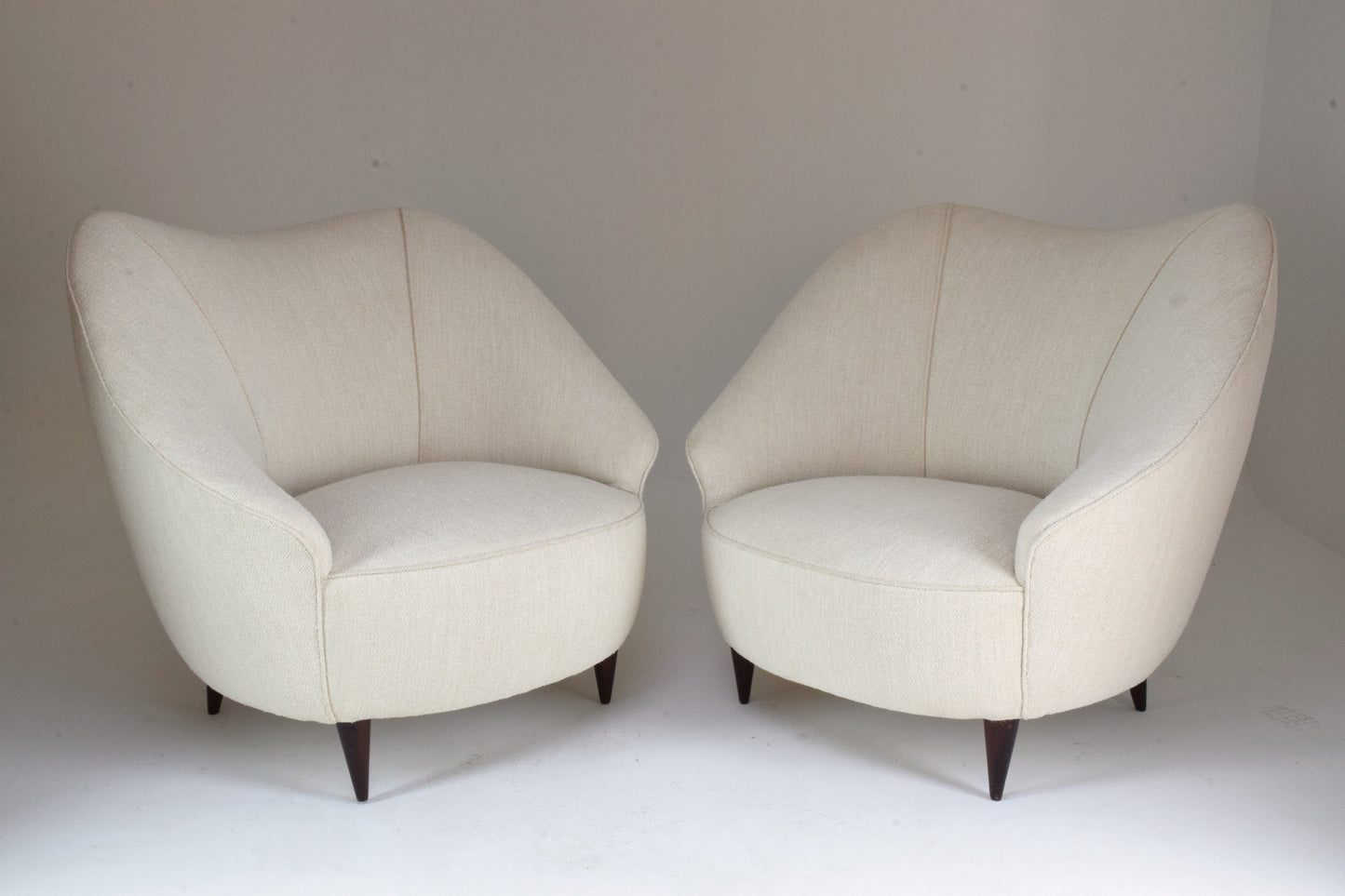 Pair of Italian Mid-Century Armchairs Attributed to Gio Ponti, 1950's - Spirit Gallery 
