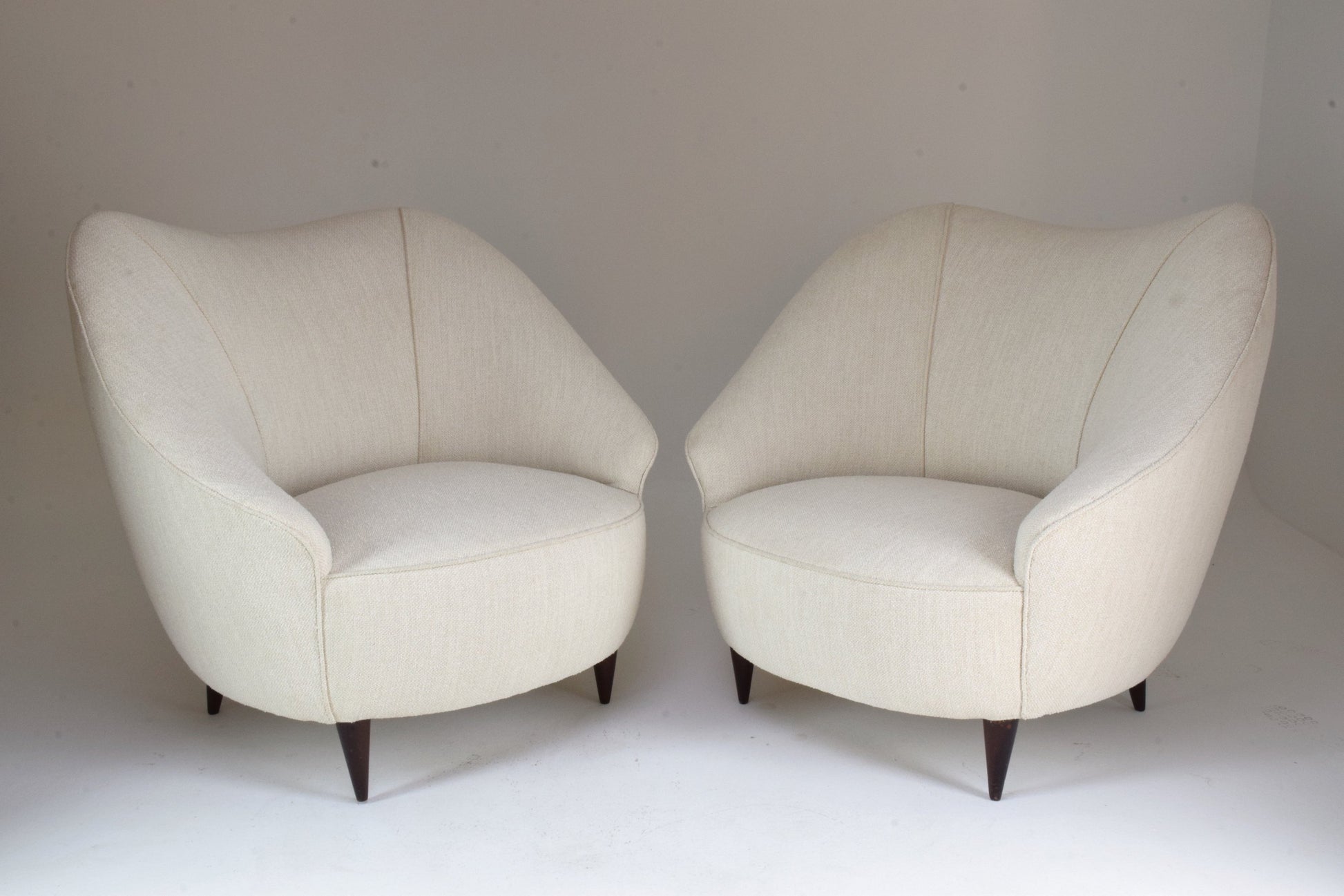 Pair of Italian Mid-Century Armchairs Attributed to Gio Ponti, 1950's - Spirit Gallery 