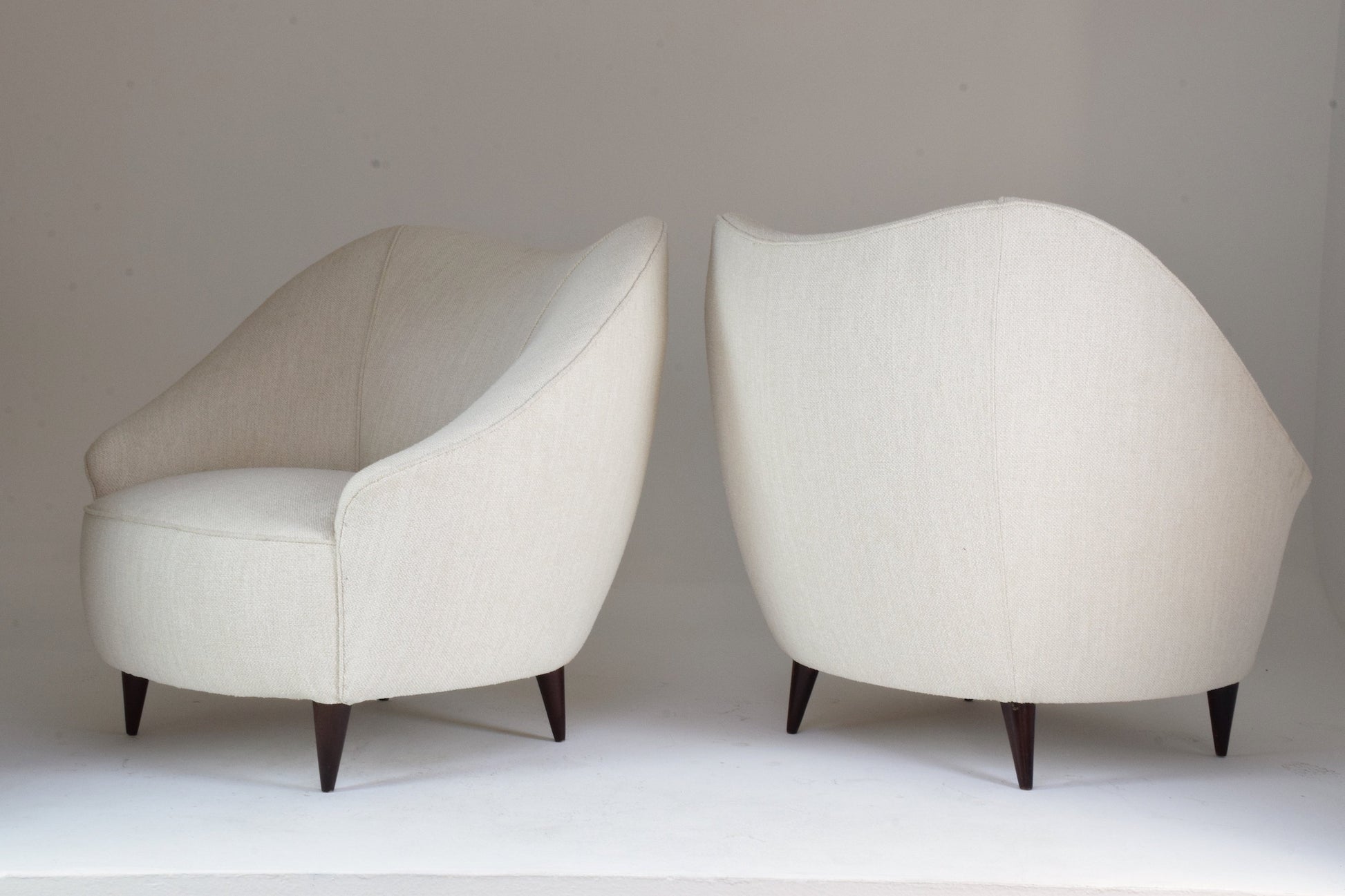 Pair of Italian Mid-Century Armchairs Attributed to Gio Ponti, 1950's - Spirit Gallery 