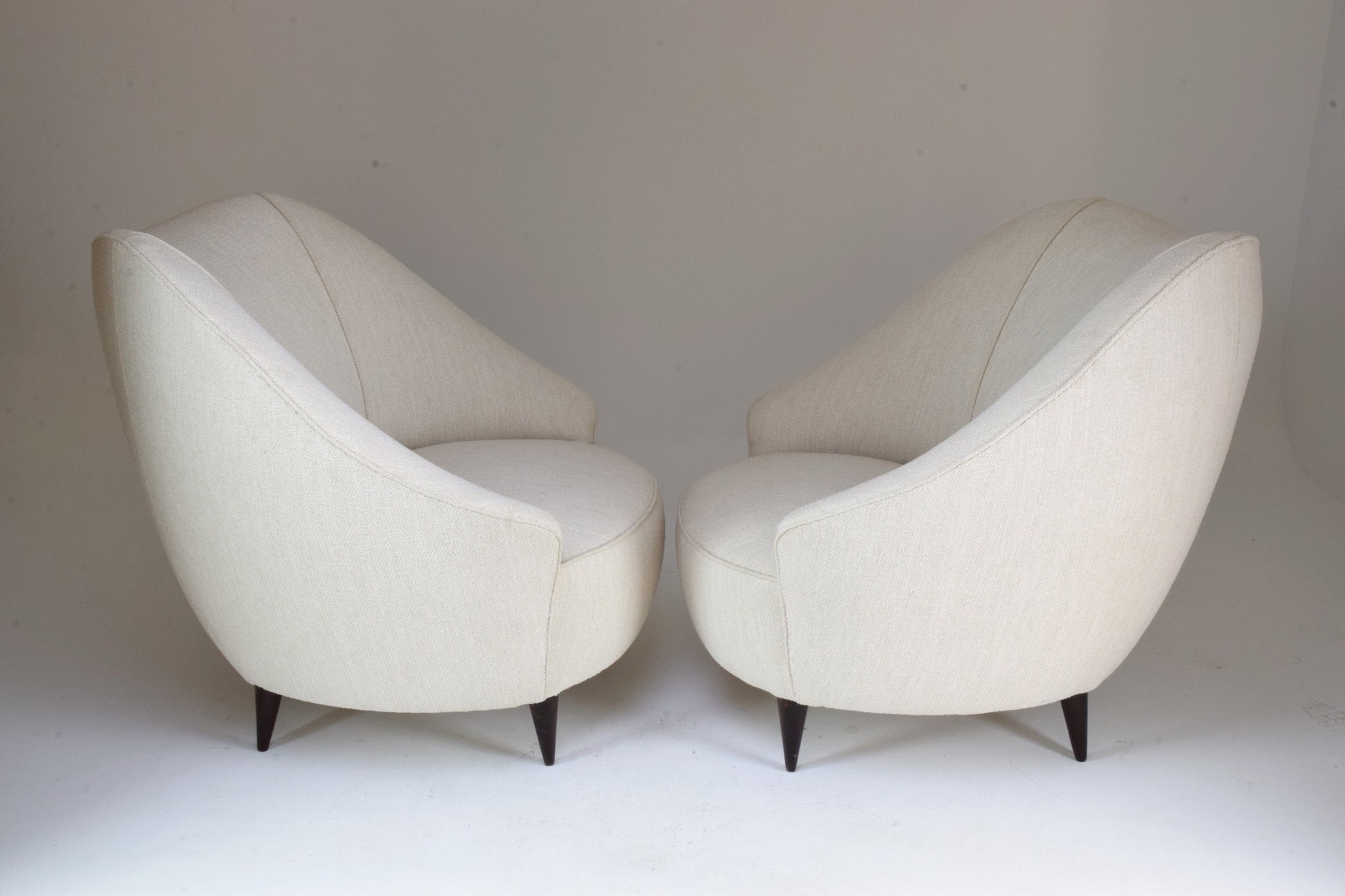 Pair of Italian Mid-Century Armchairs Attributed to Gio Ponti, 1950's - Spirit Gallery 