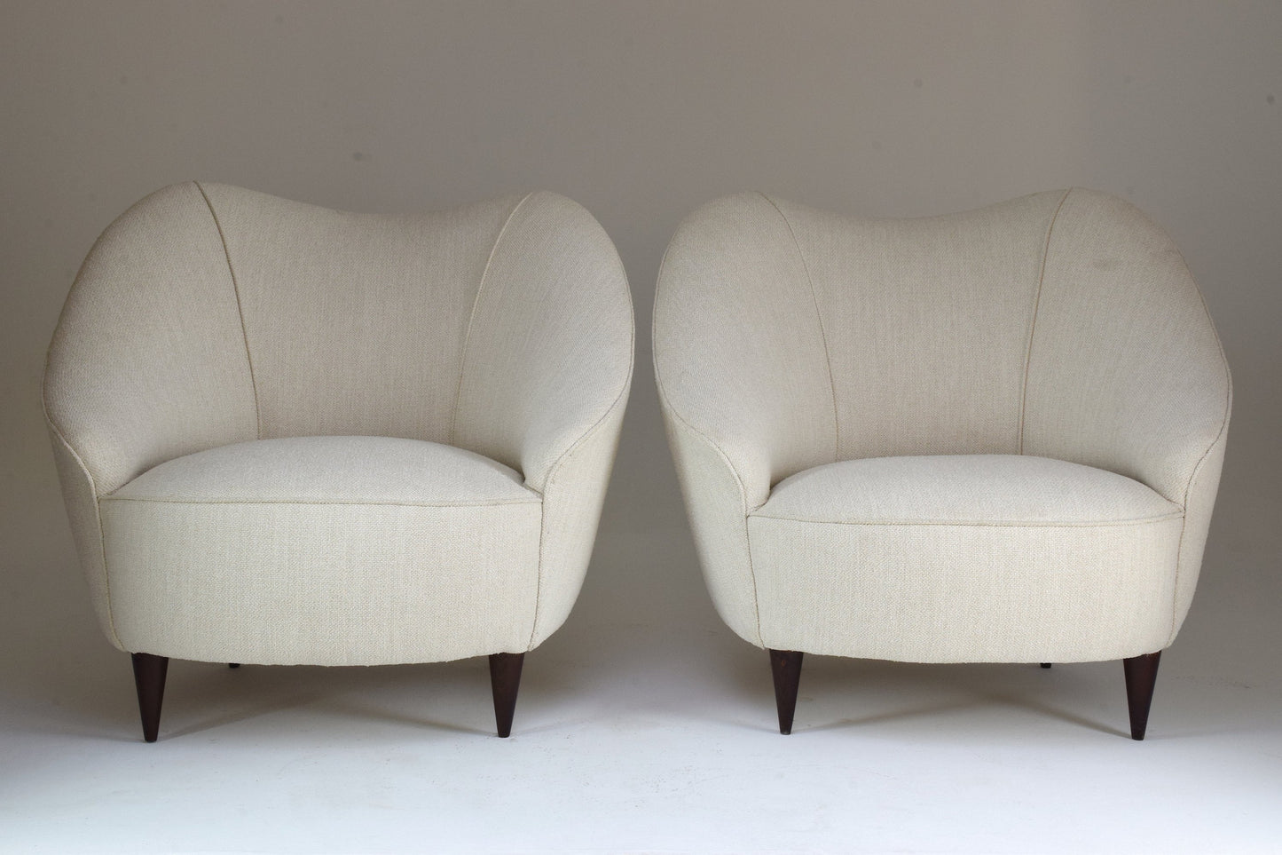 Pair of Italian Mid-Century Armchairs Attributed to Gio Ponti, 1950's - Spirit Gallery 