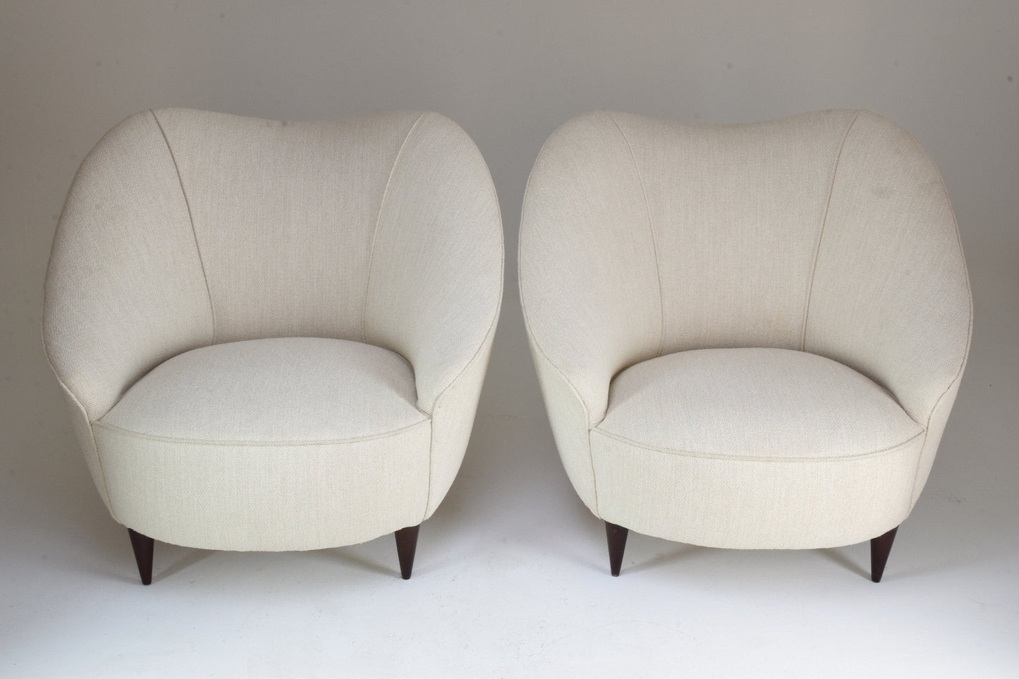 Pair of Italian Mid-Century Armchairs Attributed to Gio Ponti, 1950's - Spirit Gallery 