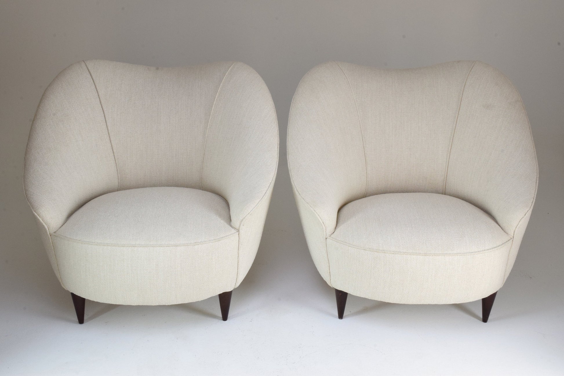 Pair of Italian Mid-Century Armchairs Attributed to Gio Ponti, 1950's - Spirit Gallery 