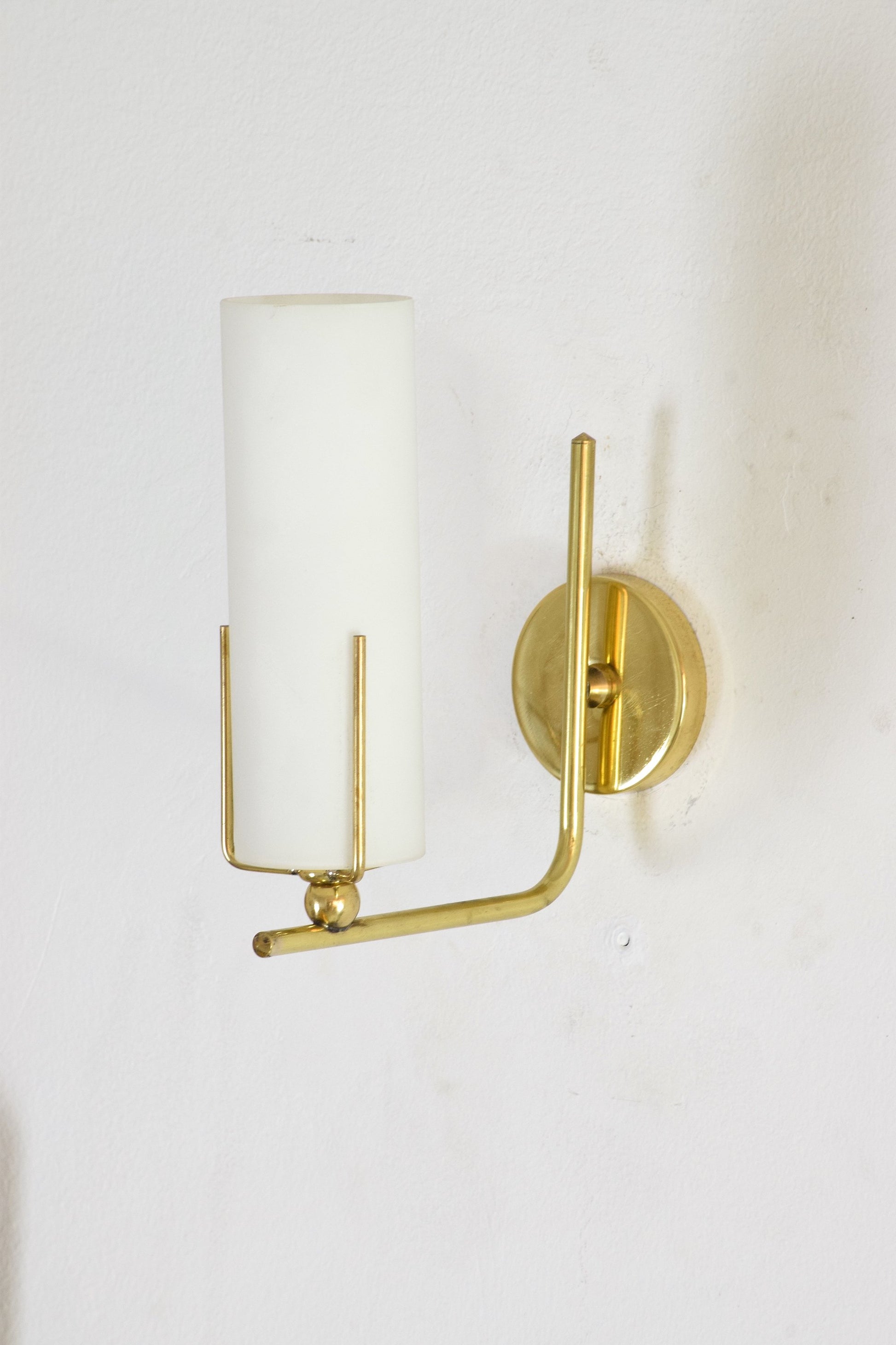 Pair of Italian Mid-Century Brass Wall Lights, 1960's - Spirit Gallery 