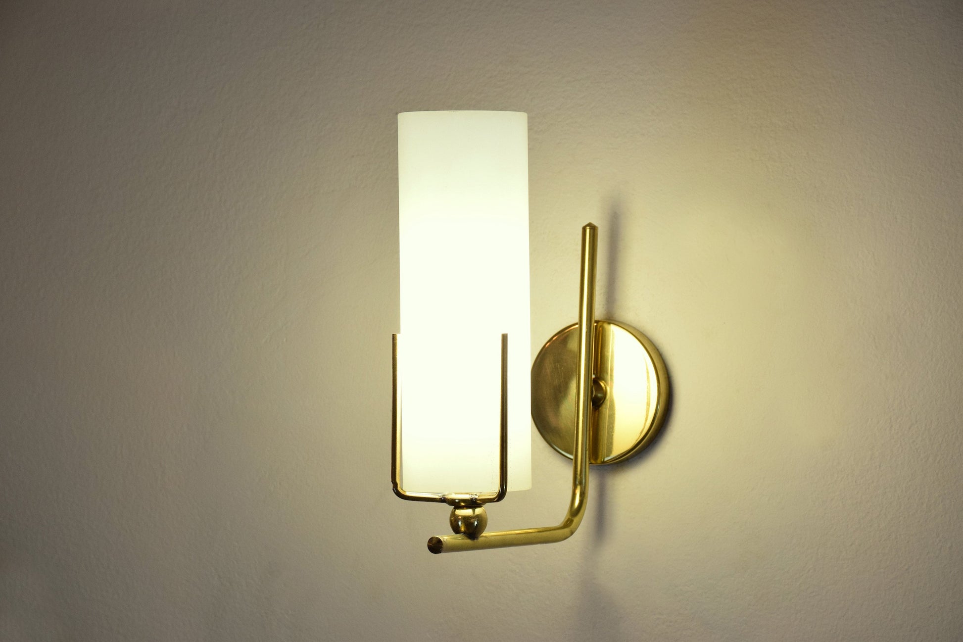 Pair of Italian Mid-Century Brass Wall Lights, 1960's - Spirit Gallery 