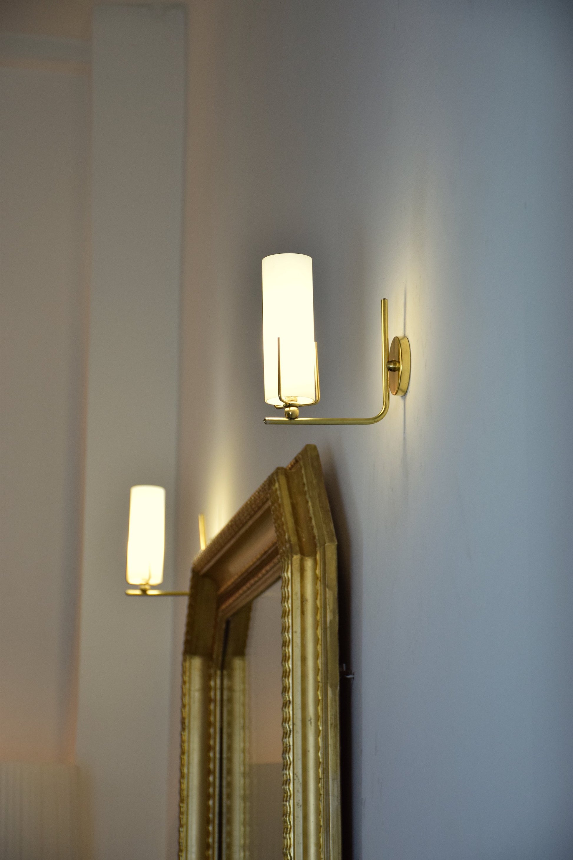 Pair of Italian Mid-Century Brass Wall Lights, 1960's - Spirit Gallery 