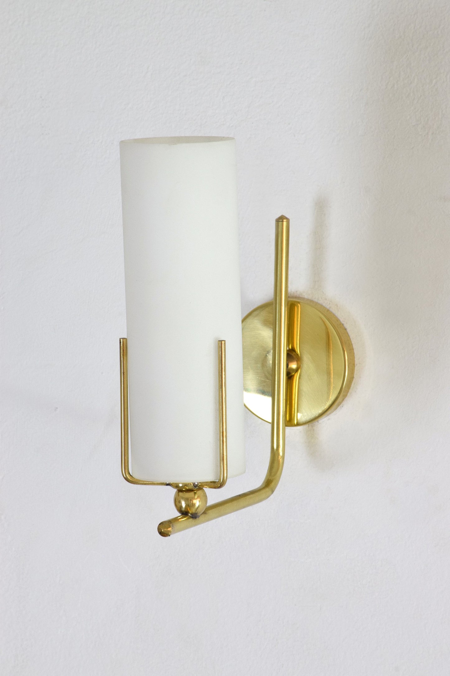 Pair of Italian Mid-Century Brass Wall Lights, 1960's - Spirit Gallery 
