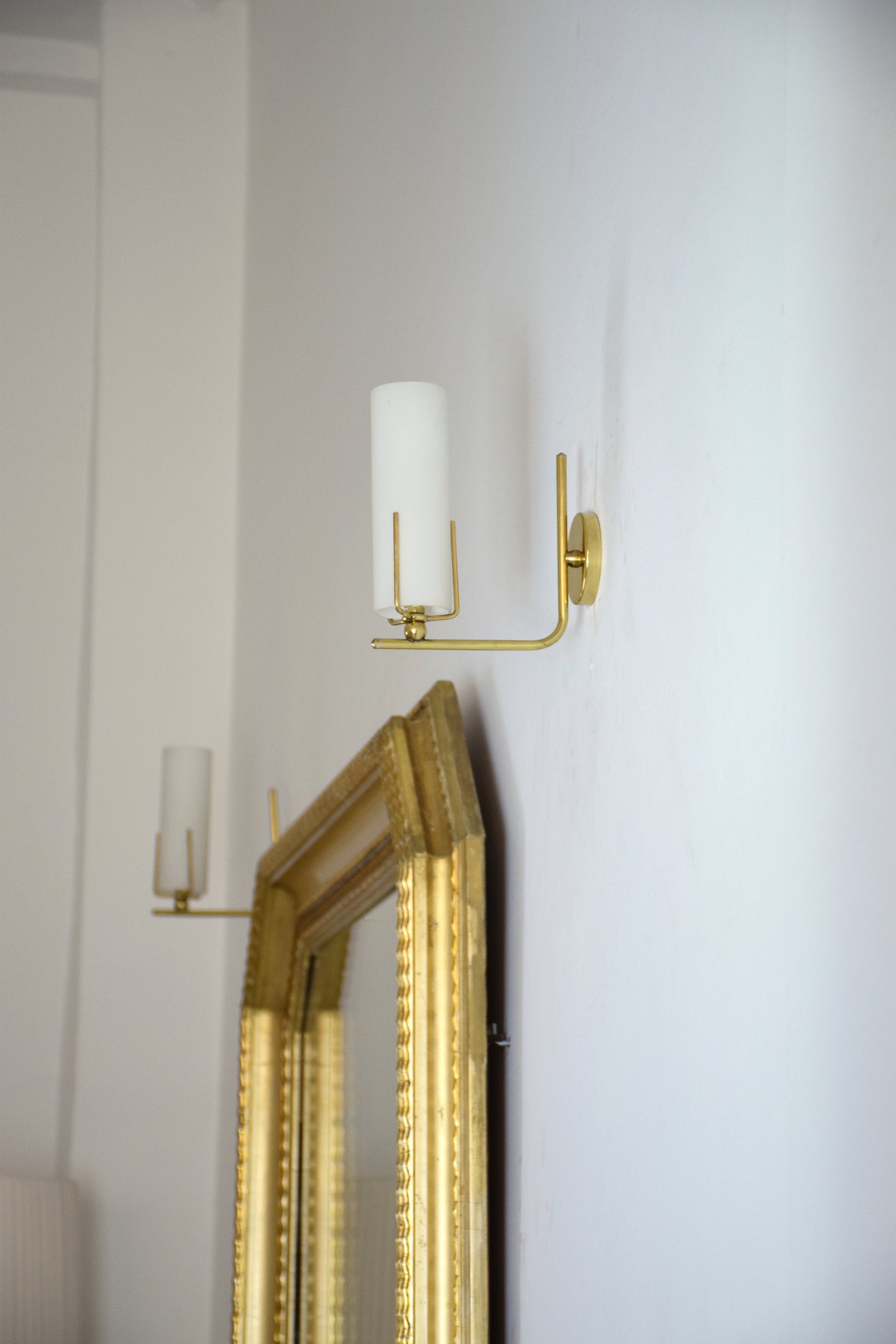 Pair of Italian Mid-Century Brass Wall Lights, 1960's - Spirit Gallery 