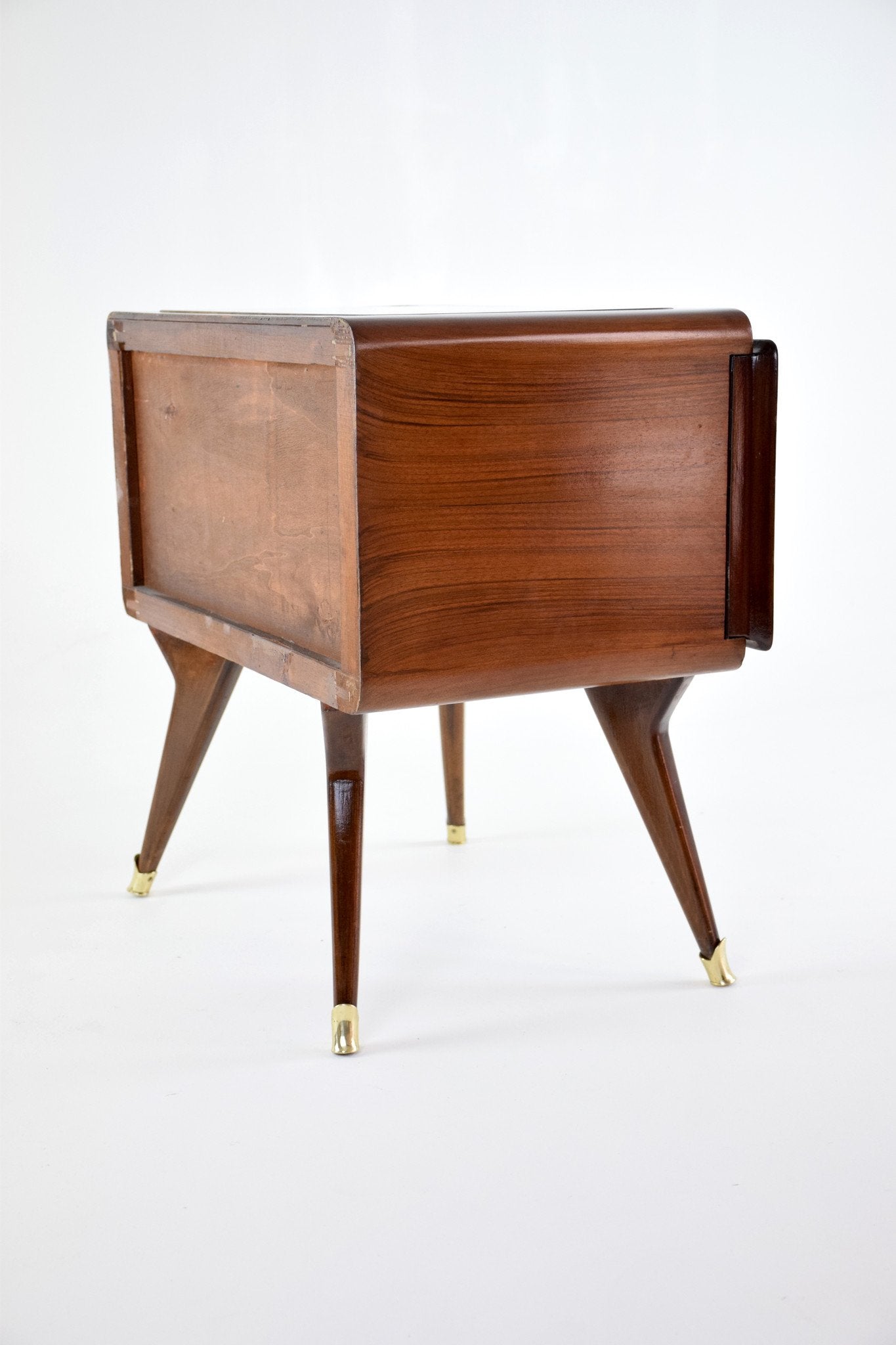 Pair of Italian Rosewood Night Stands In The Style of Vittorio Dassi, 1950's - Spirit Gallery 