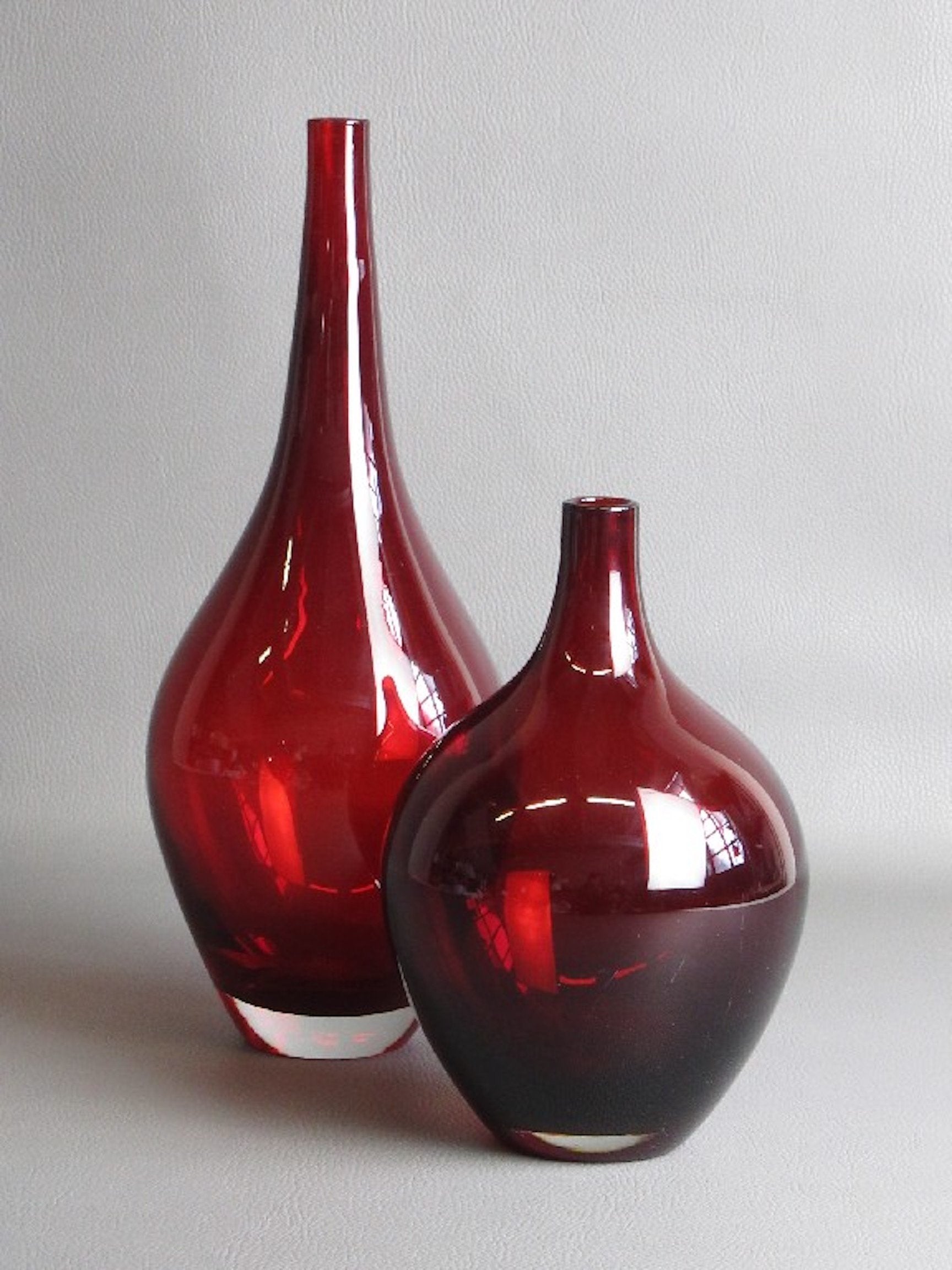 Pair of Italian Vintage Glass Vases, 1970s - Spirit Gallery 