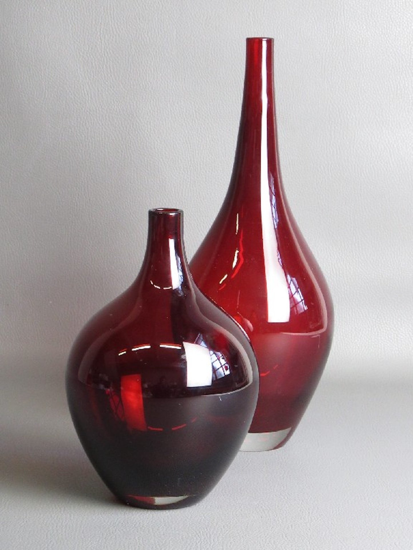 Pair of Italian Vintage Glass Vases, 1970s - Spirit Gallery 