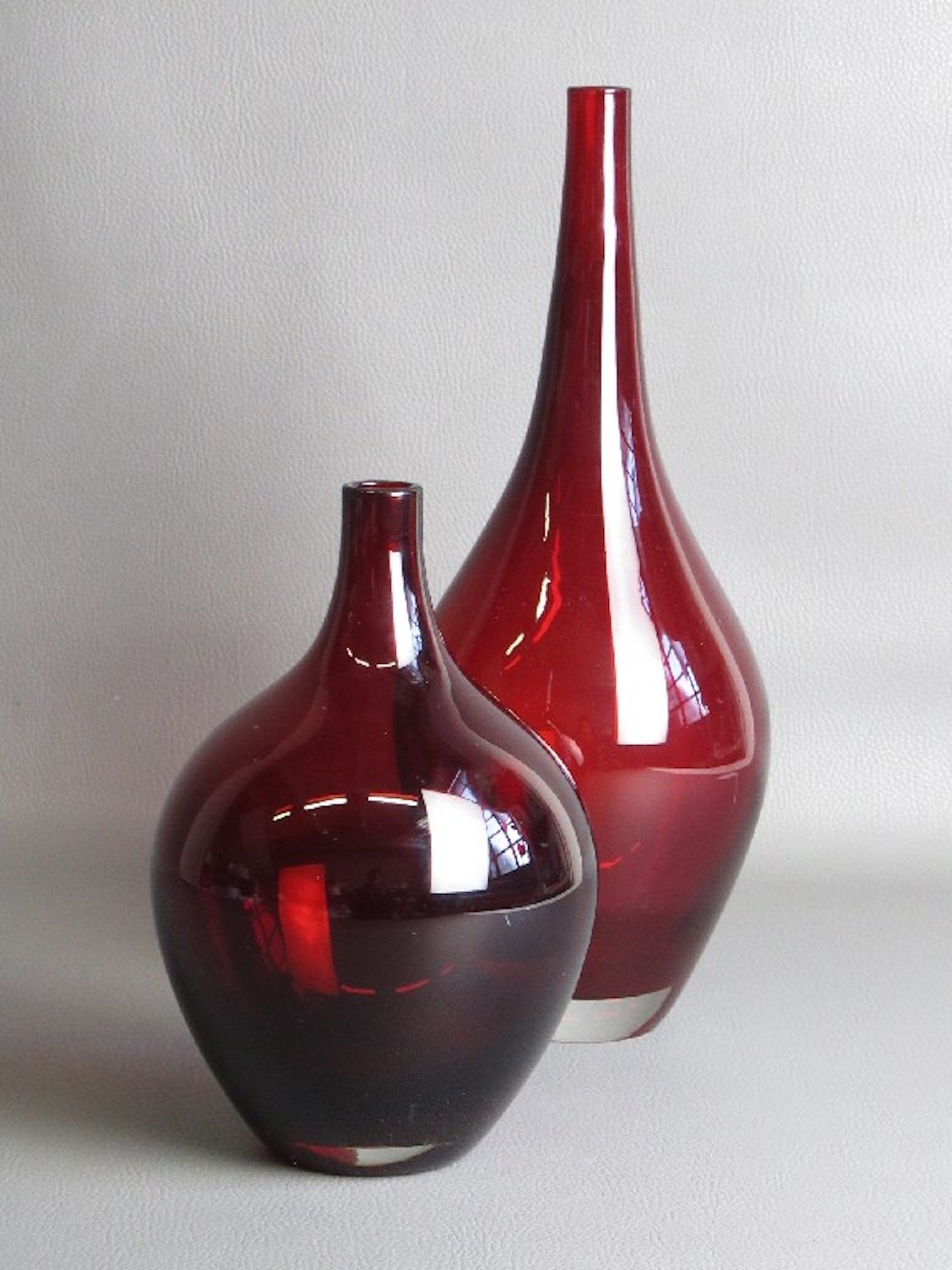 Pair of Italian Vintage Glass Vases, 1970s - Spirit Gallery 
