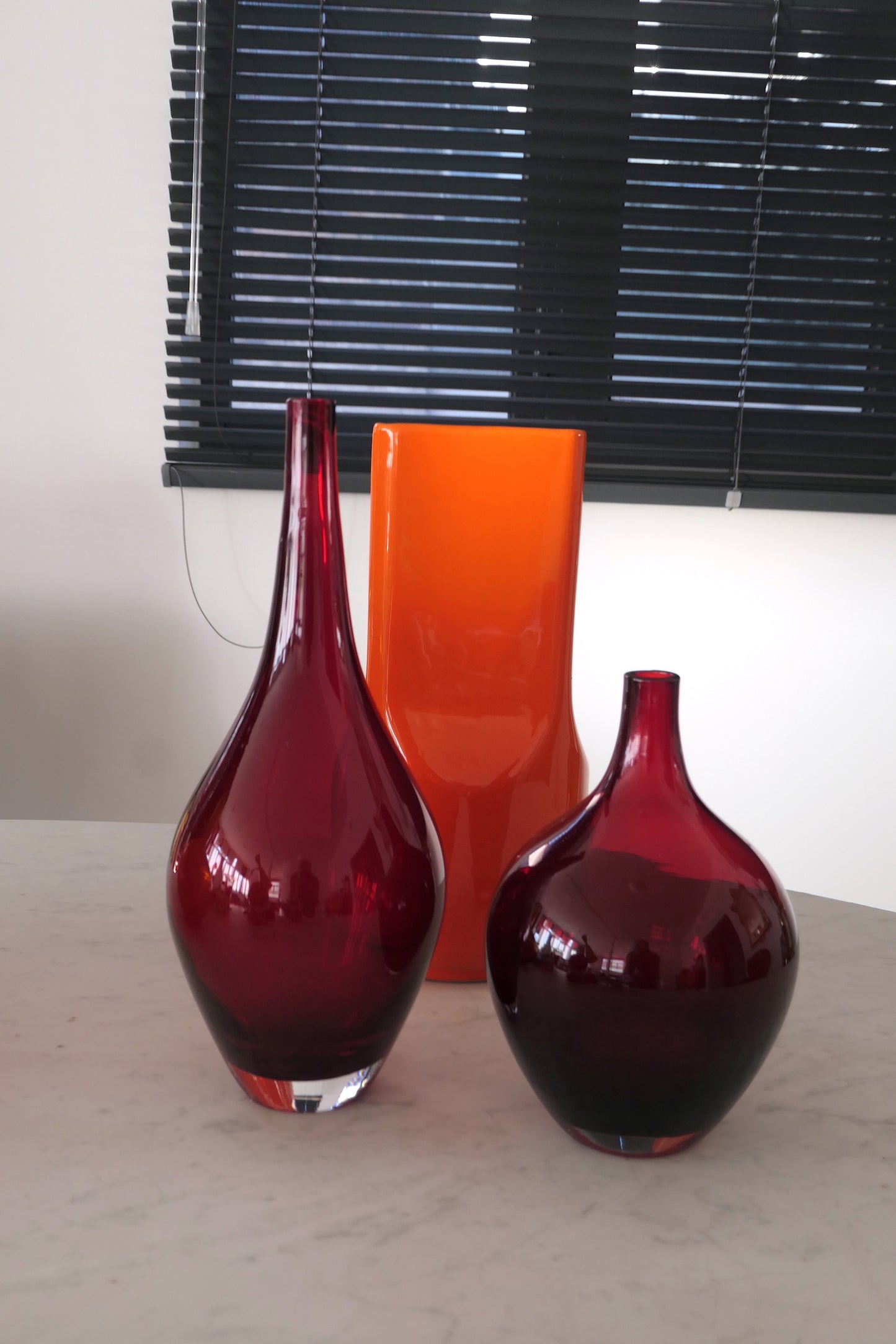 Pair of Italian Vintage Glass Vases, 1970s - Spirit Gallery 