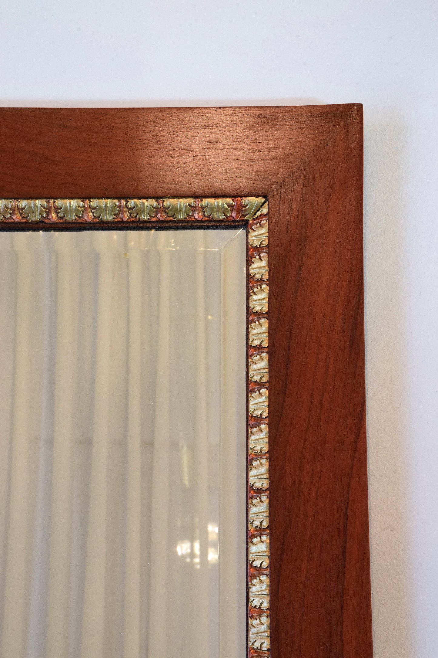 Pair of Italian Vintage Mahogany Gold Leaf Mirrors, 1920s - Spirit Gallery 