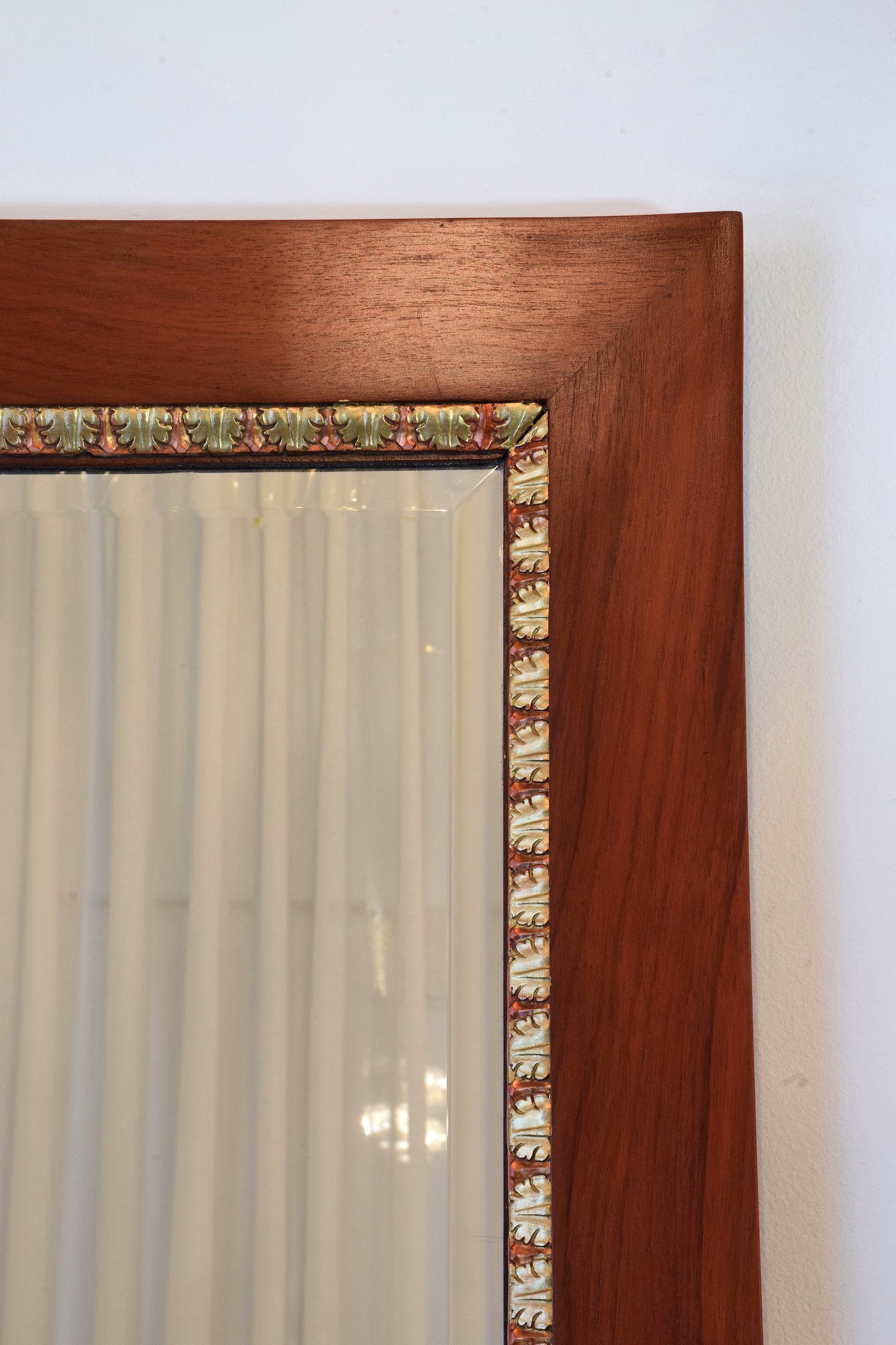 Pair of Italian Vintage Mahogany Gold Leaf Mirrors, 1920s - Spirit Gallery 