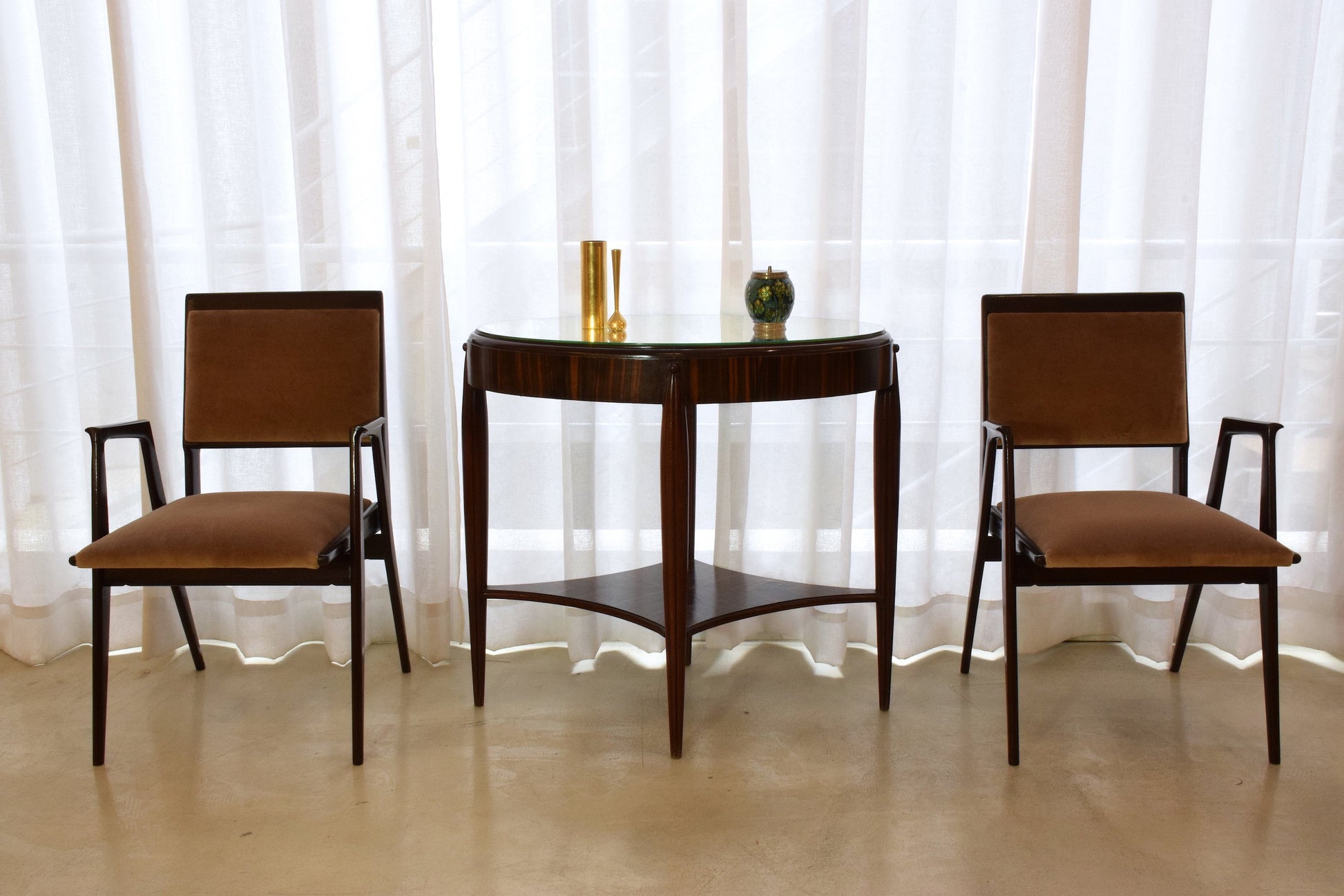 Pair of Mid-Century Danish Gilded Single Flower Vases by Hugo Asmussen, 1960's - Spirit Gallery 