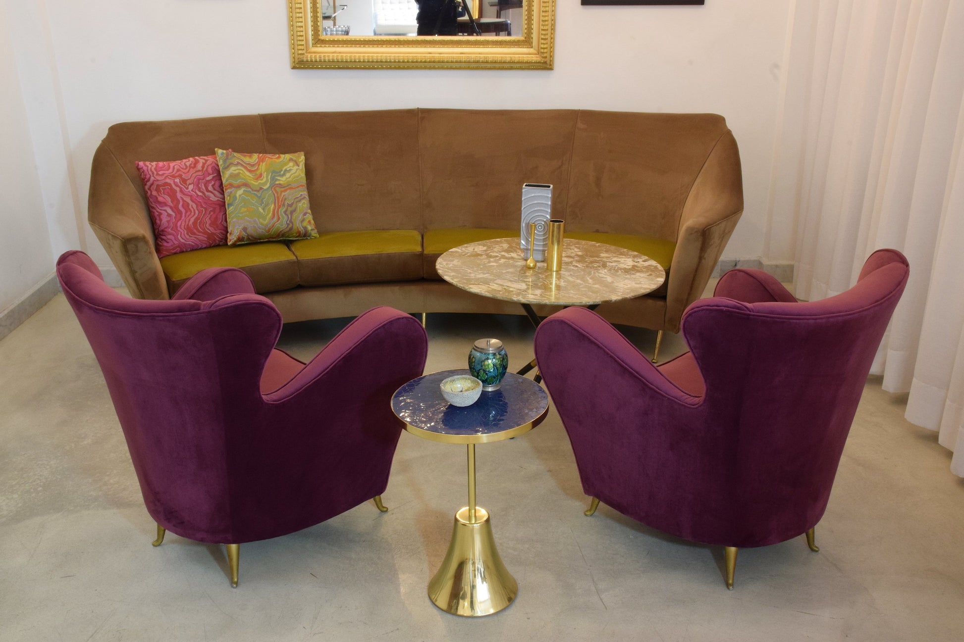 Pair of Mid-Century Danish Gilded Single Flower Vases by Hugo Asmussen, 1960's - Spirit Gallery 