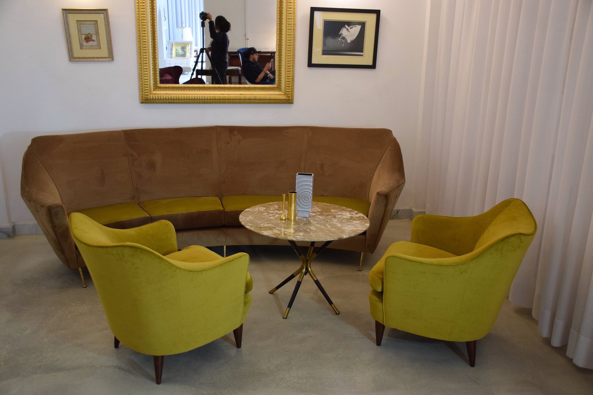 Pair of Mid-Century Danish Gilded Single Flower Vases by Hugo Asmussen, 1960's - Spirit Gallery 