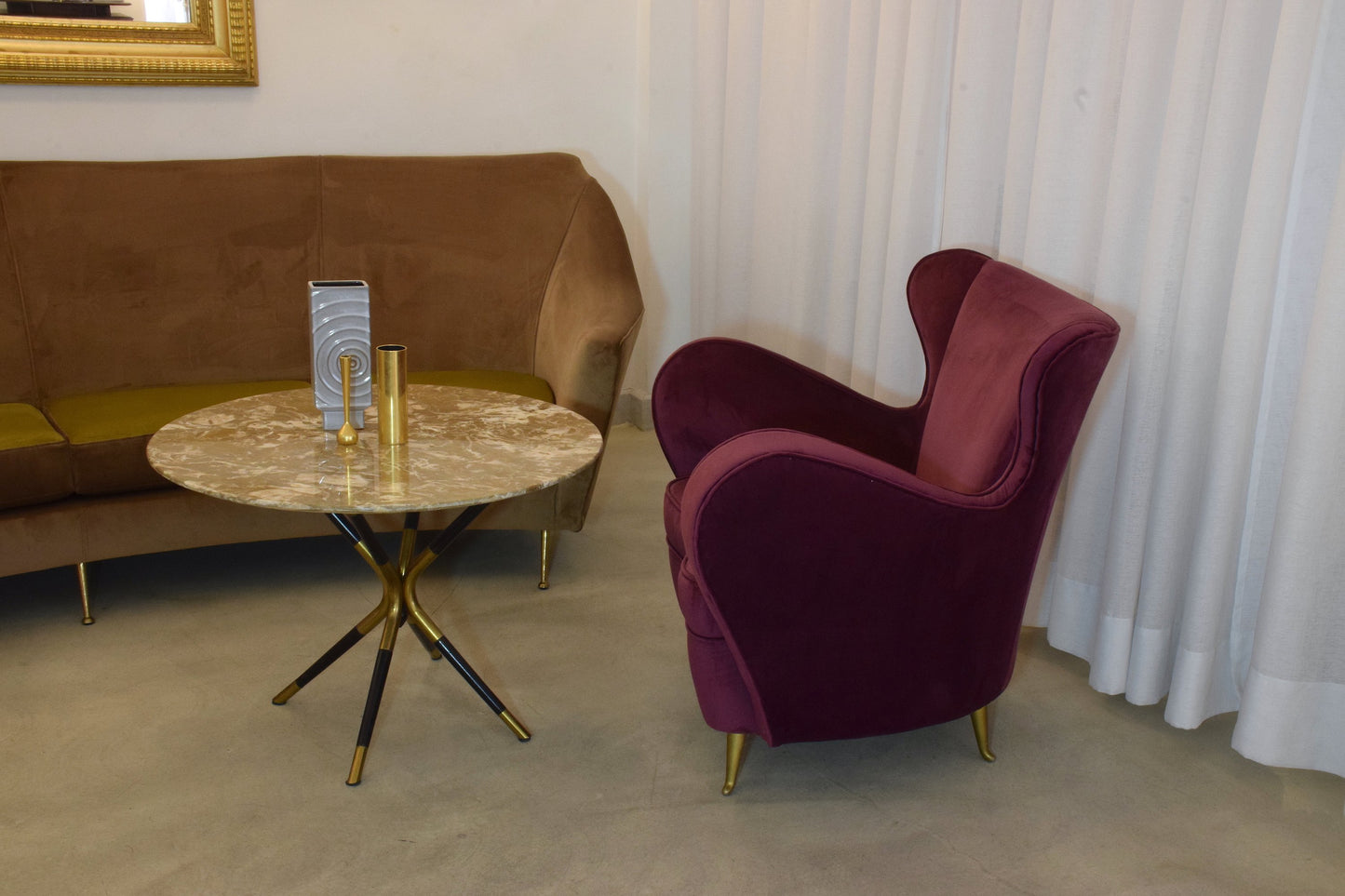 Pair of Mid-Century Danish Gilded Single Flower Vases by Hugo Asmussen, 1960's - Spirit Gallery 