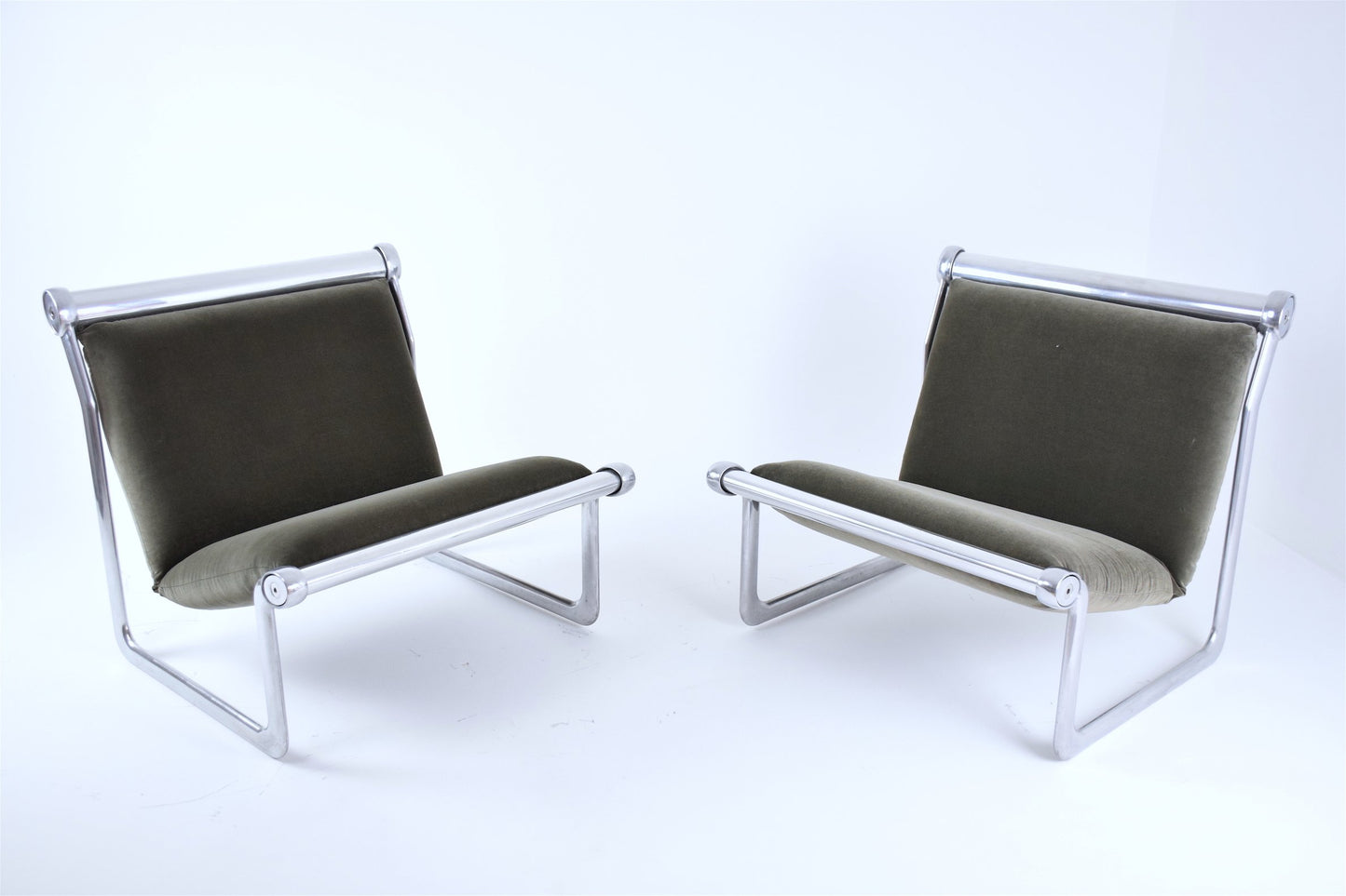 Pair of Sling Lounge Chairs by Hannah Morrison for Knoll, 1970's - Spirit Gallery 