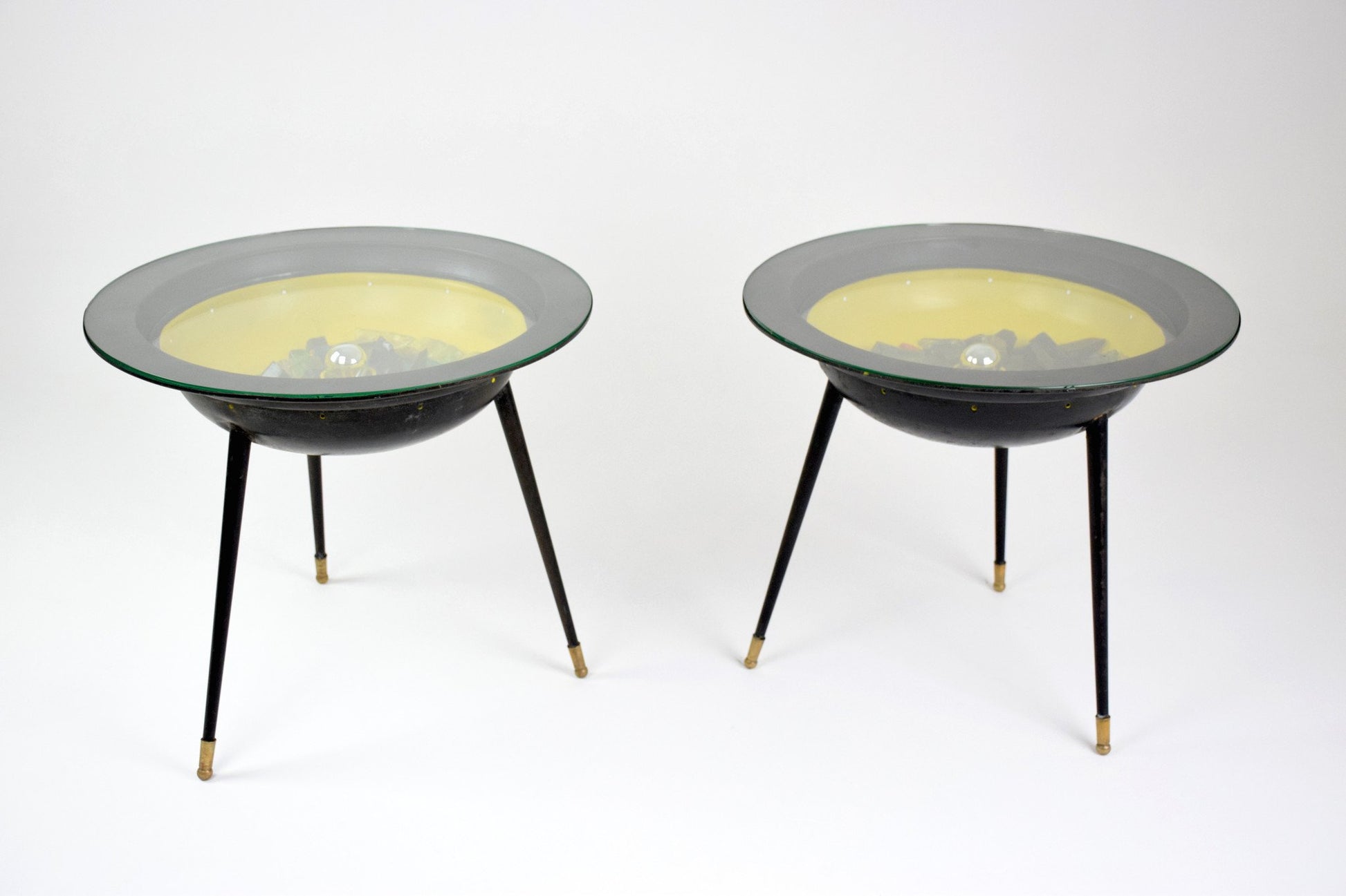 Pair of Space Age Tables with Integrated Lighting, France, 1950's - Spirit Gallery 