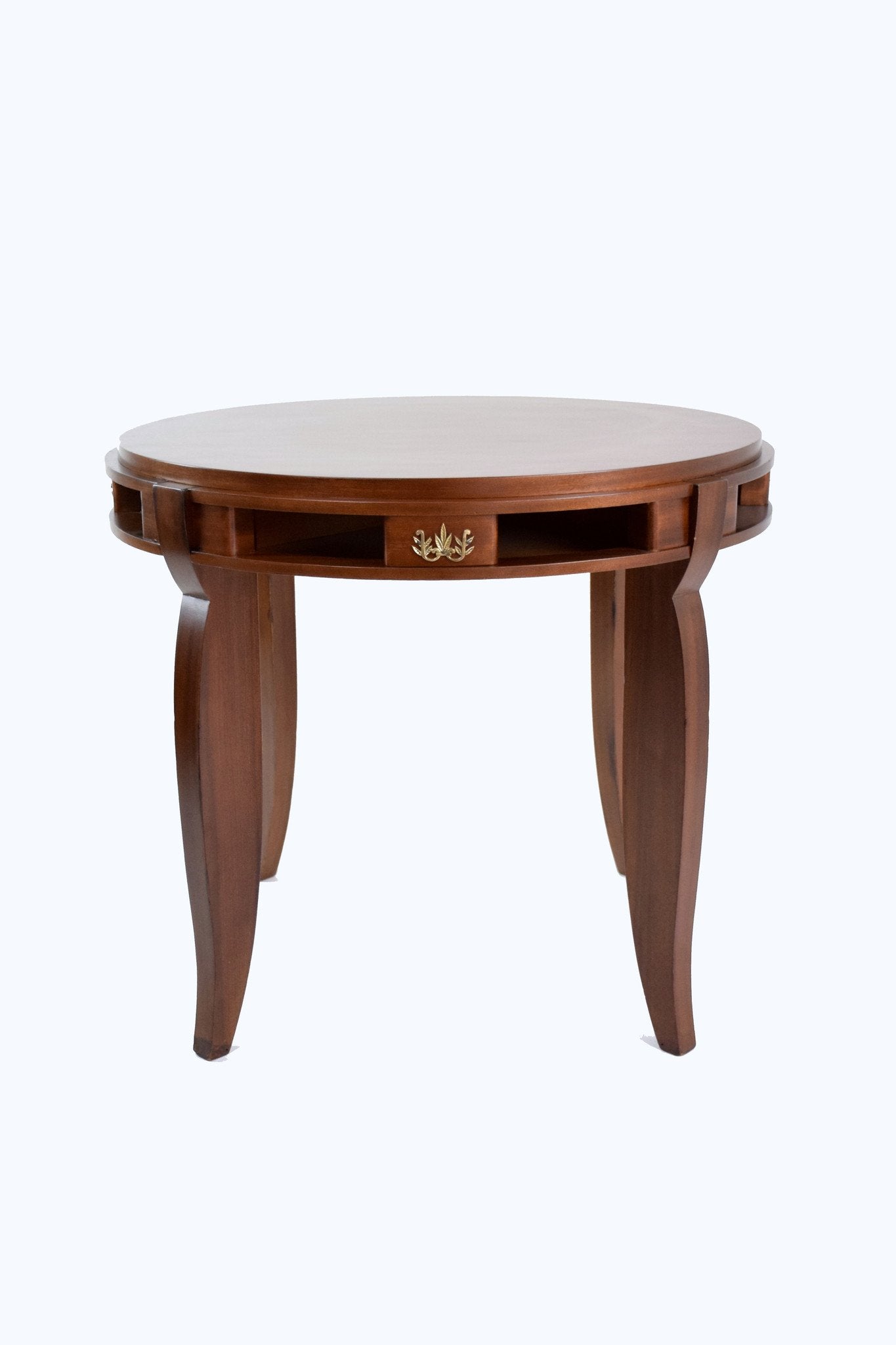 Parquetry Gueridon Table by Jules Leleu, France, 1930's - Spirit Gallery 