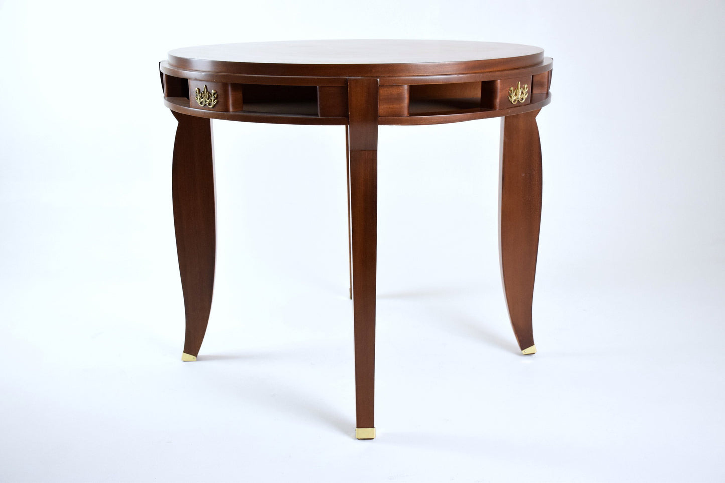 Parquetry Gueridon Table by Jules Leleu, France, 1930's - Spirit Gallery 