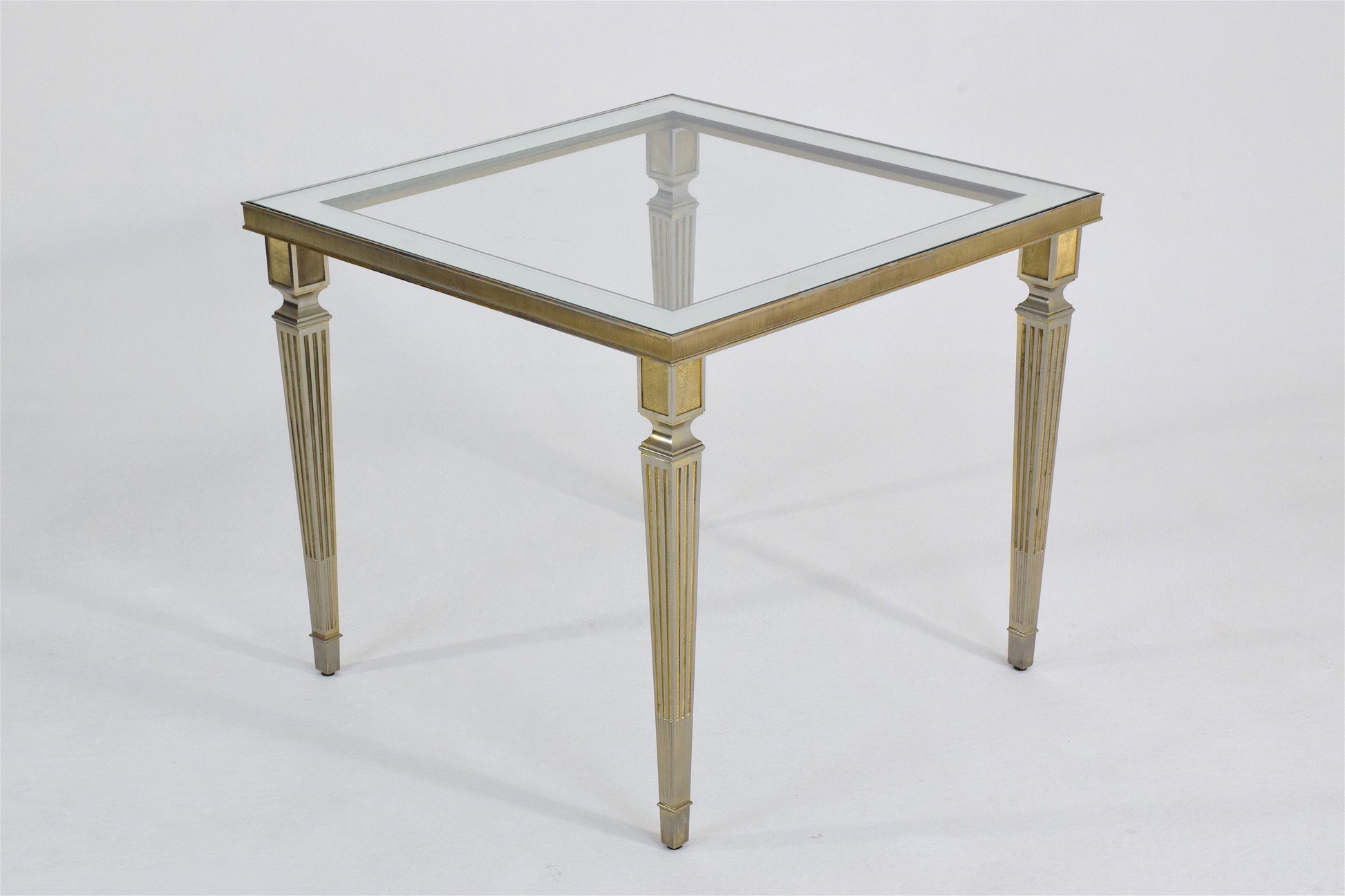 Silvered Brass Coffee or Side Table, France, 1970's - Spirit Gallery 