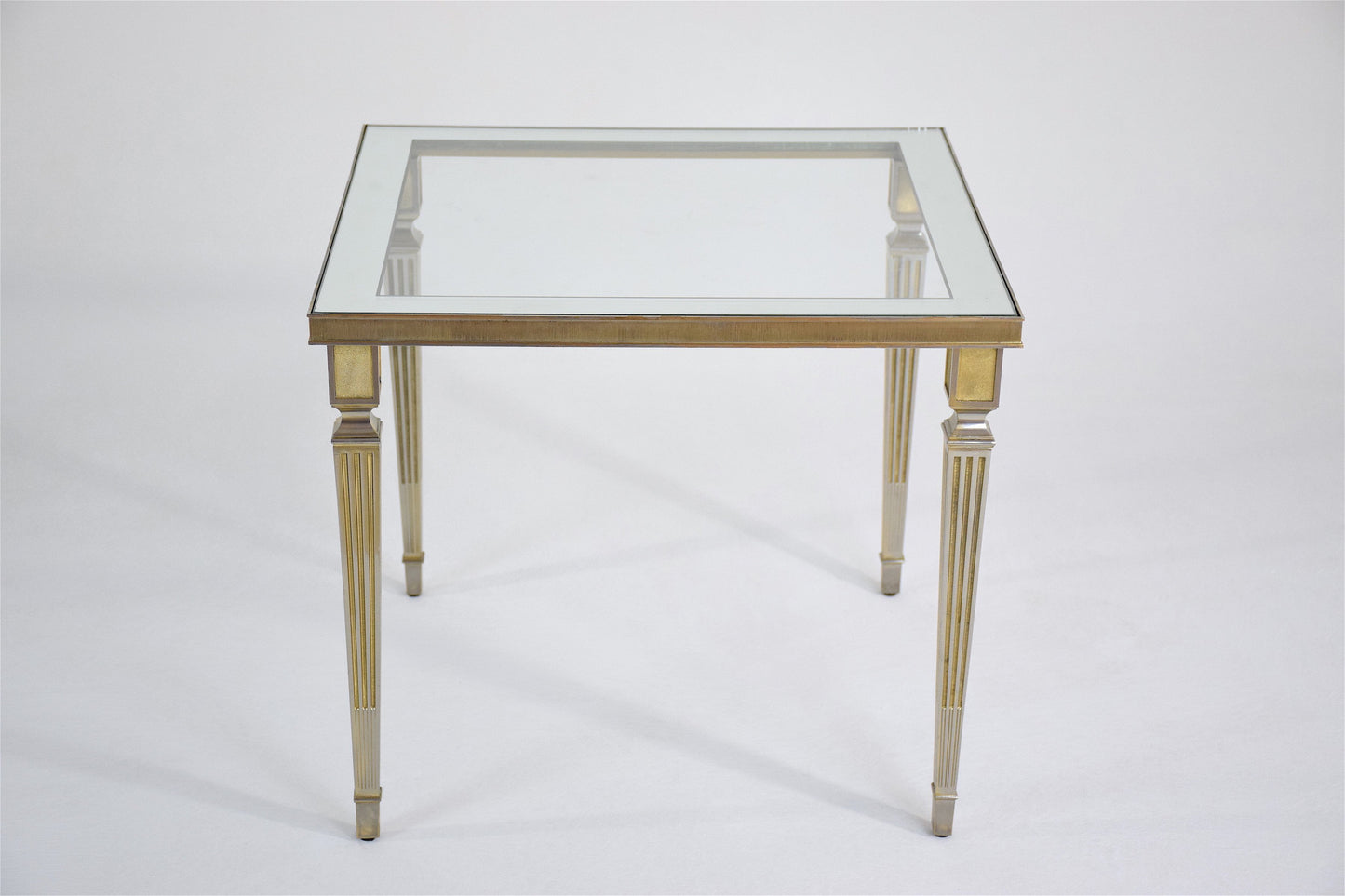 Silvered Brass Coffee or Side Table, France, 1970's - Spirit Gallery 