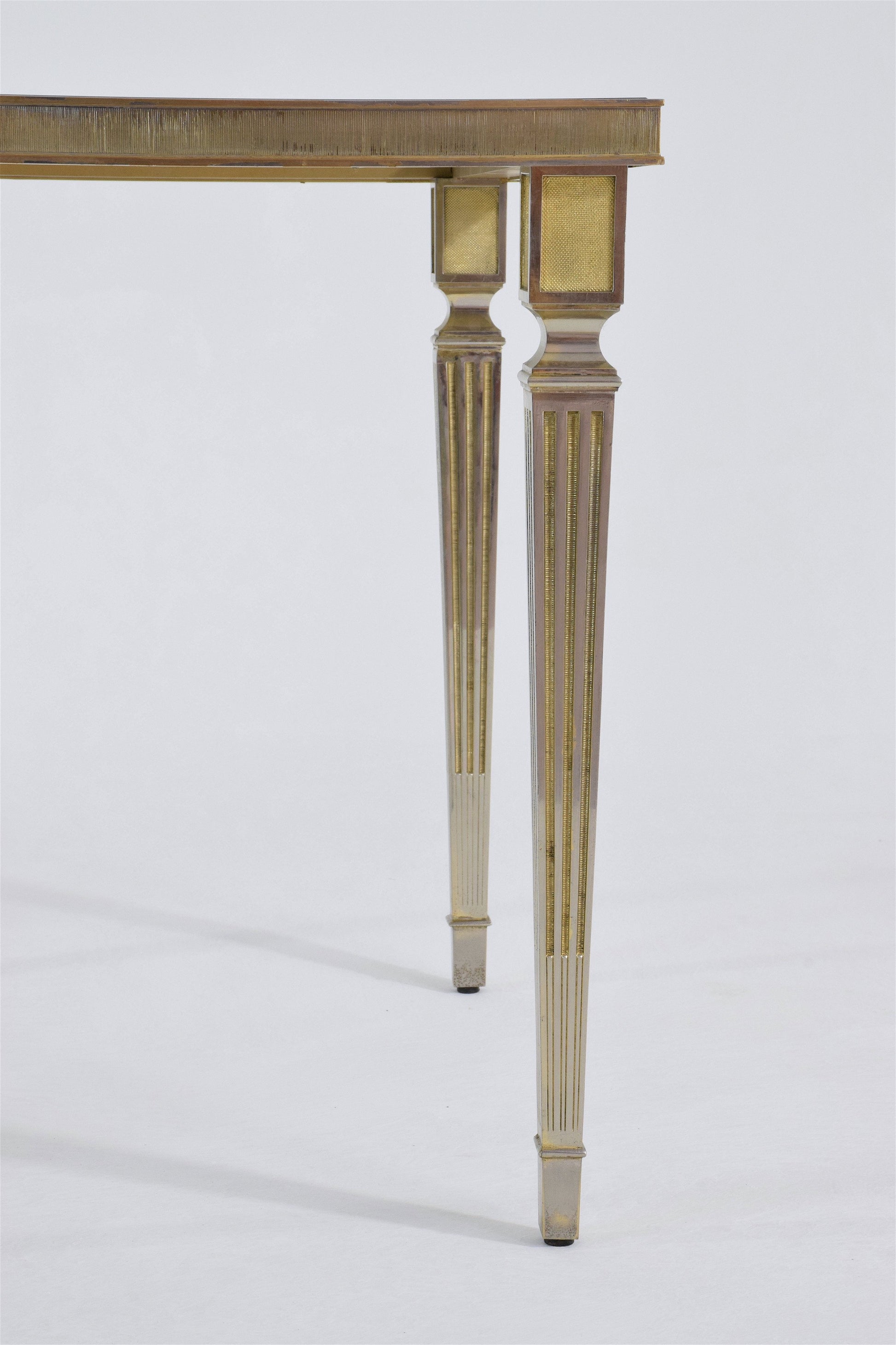 Silvered Brass Coffee or Side Table, France, 1970's - Spirit Gallery 