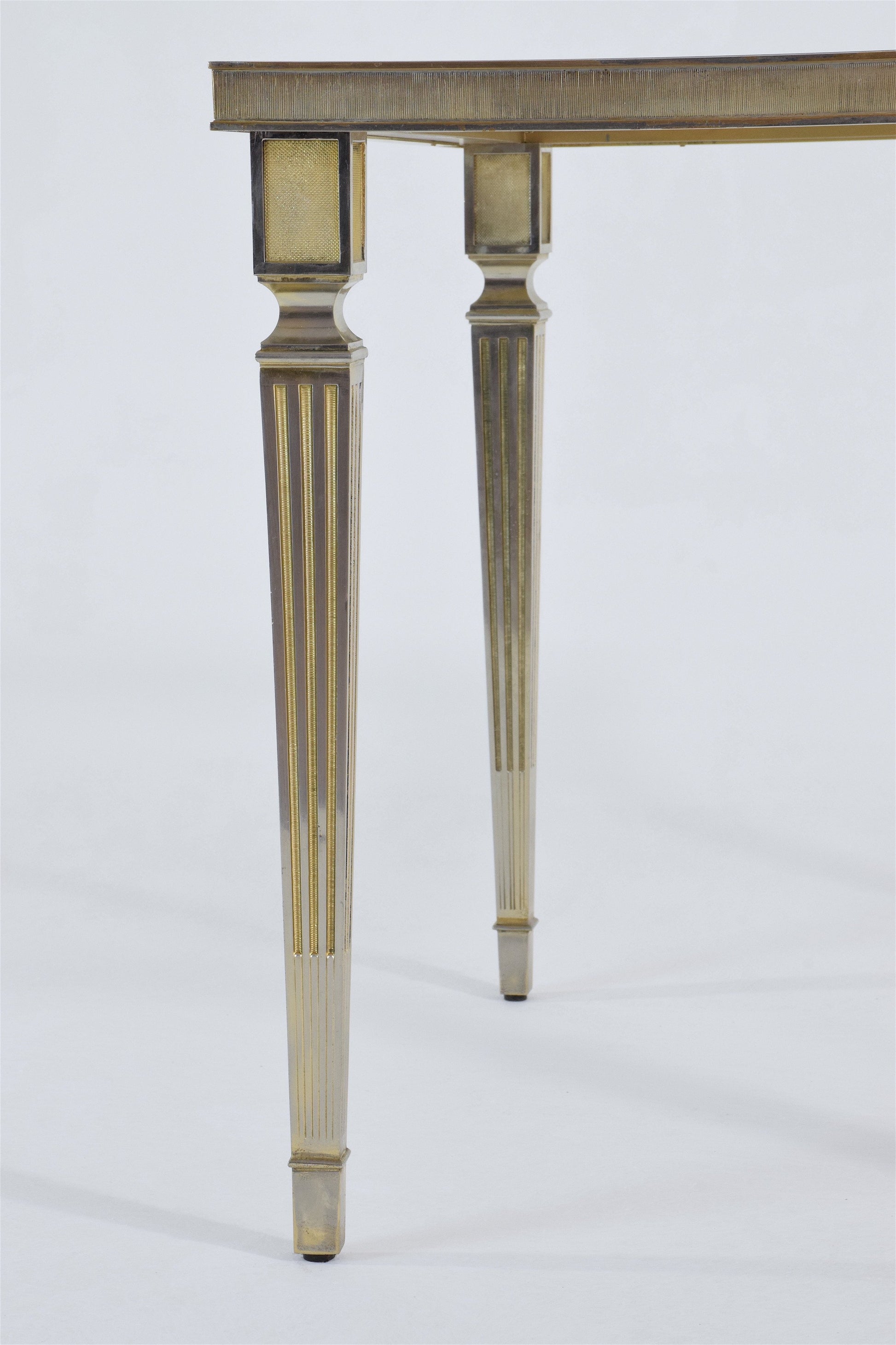 Silvered Brass Coffee or Side Table, France, 1970's - Spirit Gallery 