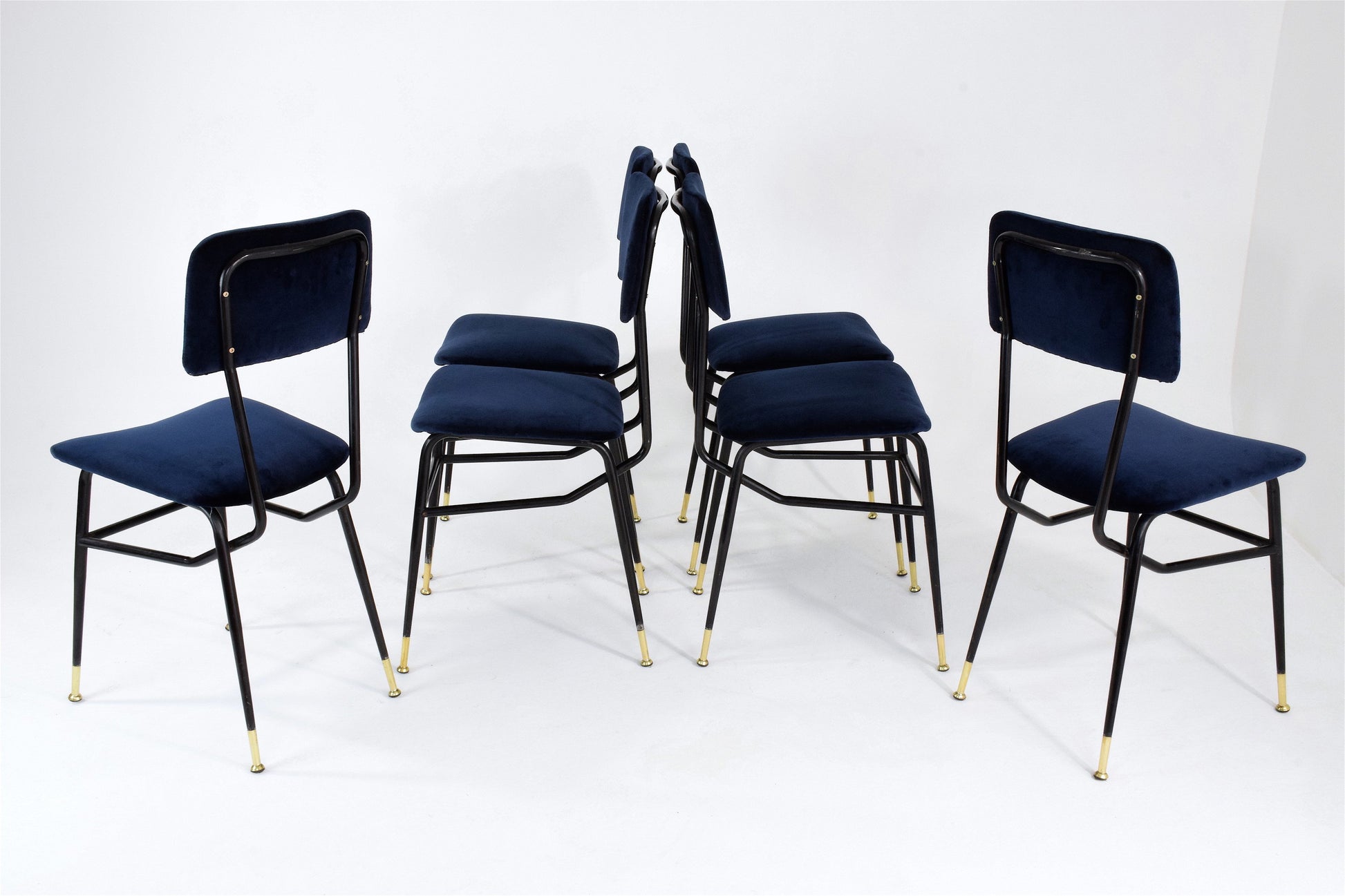 Six Italian Vintage BBPR Dining Chairs, 1950's - Spirit Gallery 