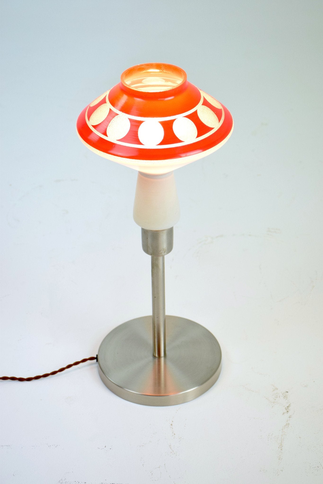 Space Age Opal Glass Table Lamp, 1970's - Spirit Gallery 