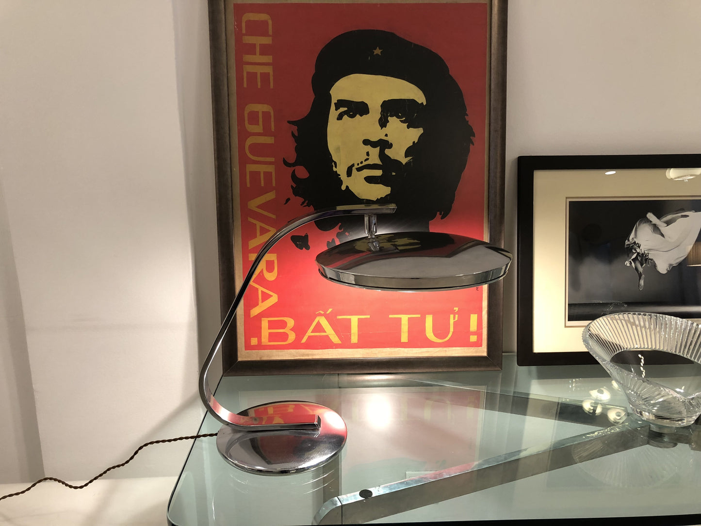 Spanish Mid-Century Vintage Chrome Desk Lamp by Fase, 1960's - Spirit Gallery 